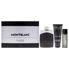 Mont Blanc Legend 3 Pc Gift Set-Thefragrancemart.com