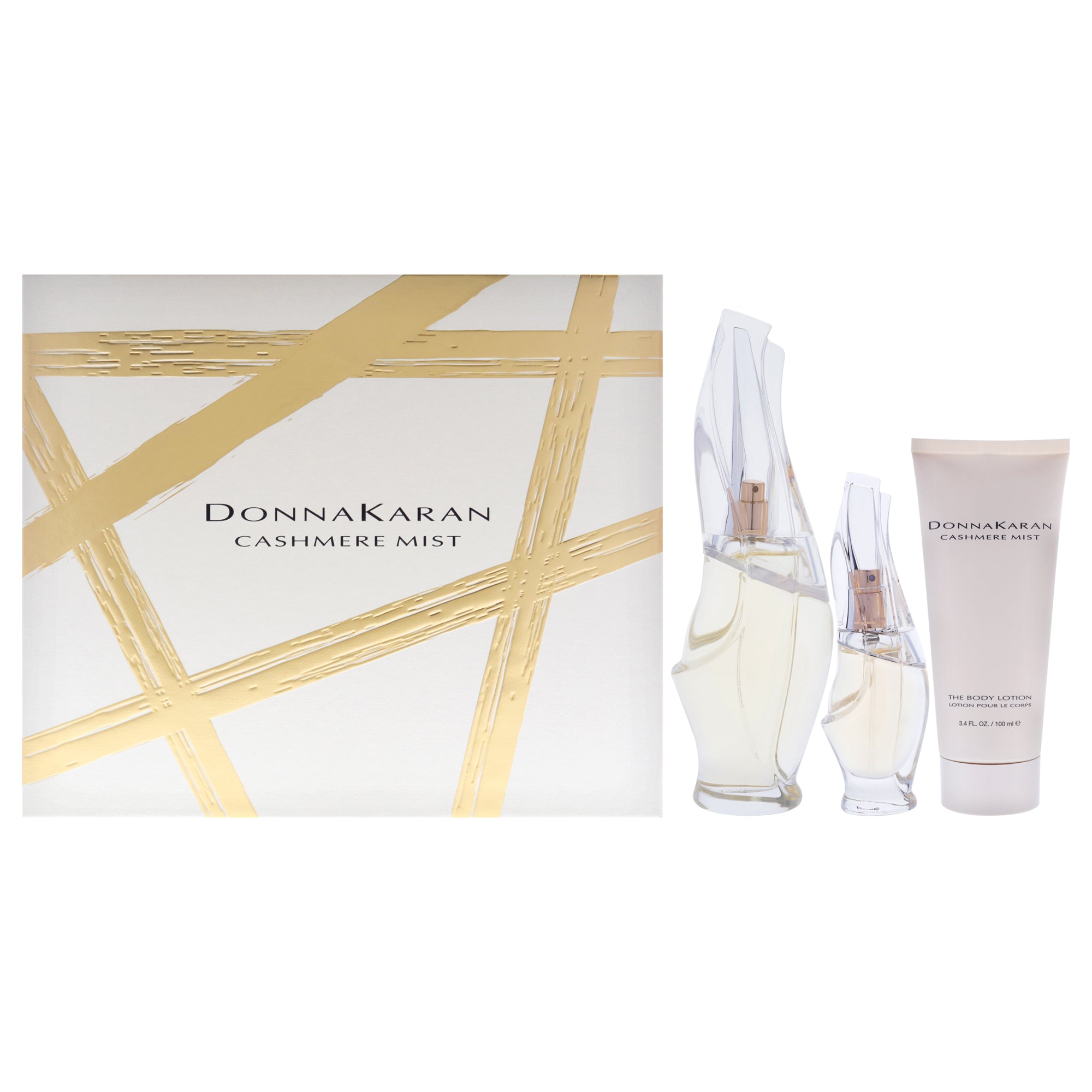 Donna Karan Cashmere Mist 3 Pc Gift Set-Thefragrancemart.com