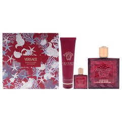 Versace Eros Flame 3 Pc Gift Set-Thefragrancemart.com