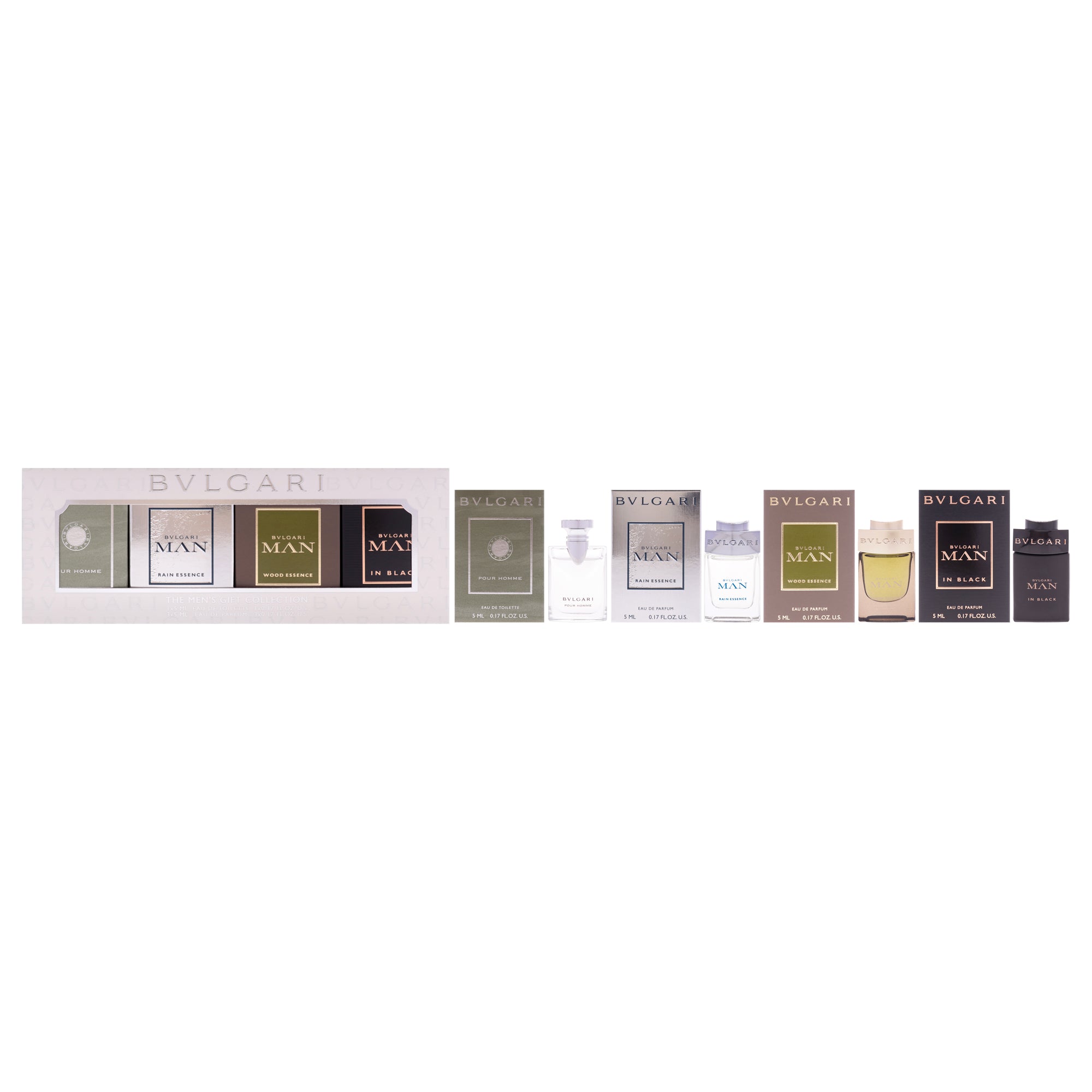 Bvlgari The Mens Gift Collection 4 Pc Mini Gift Set-Thefragrancemart.com