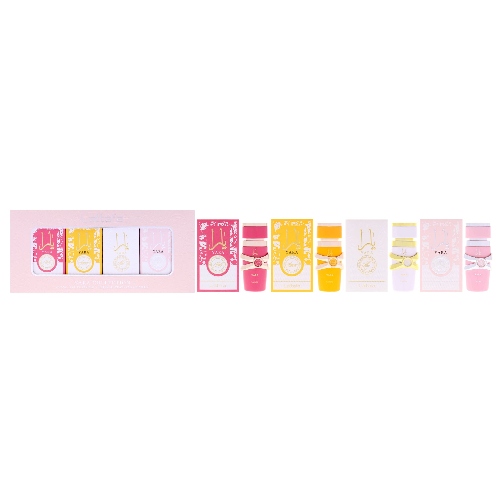 Lattafa Yara Collection 4 Pc Mini Gift Set-Thefragrancemart.com