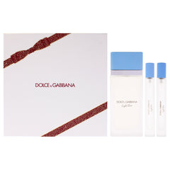 Dolce and Gabbana Light Blue 3 Pc Gift Set-Thefragrancemart.com