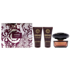 Versace Crystal Noir 3 Pc Gift Set-Thefragrancemart.com