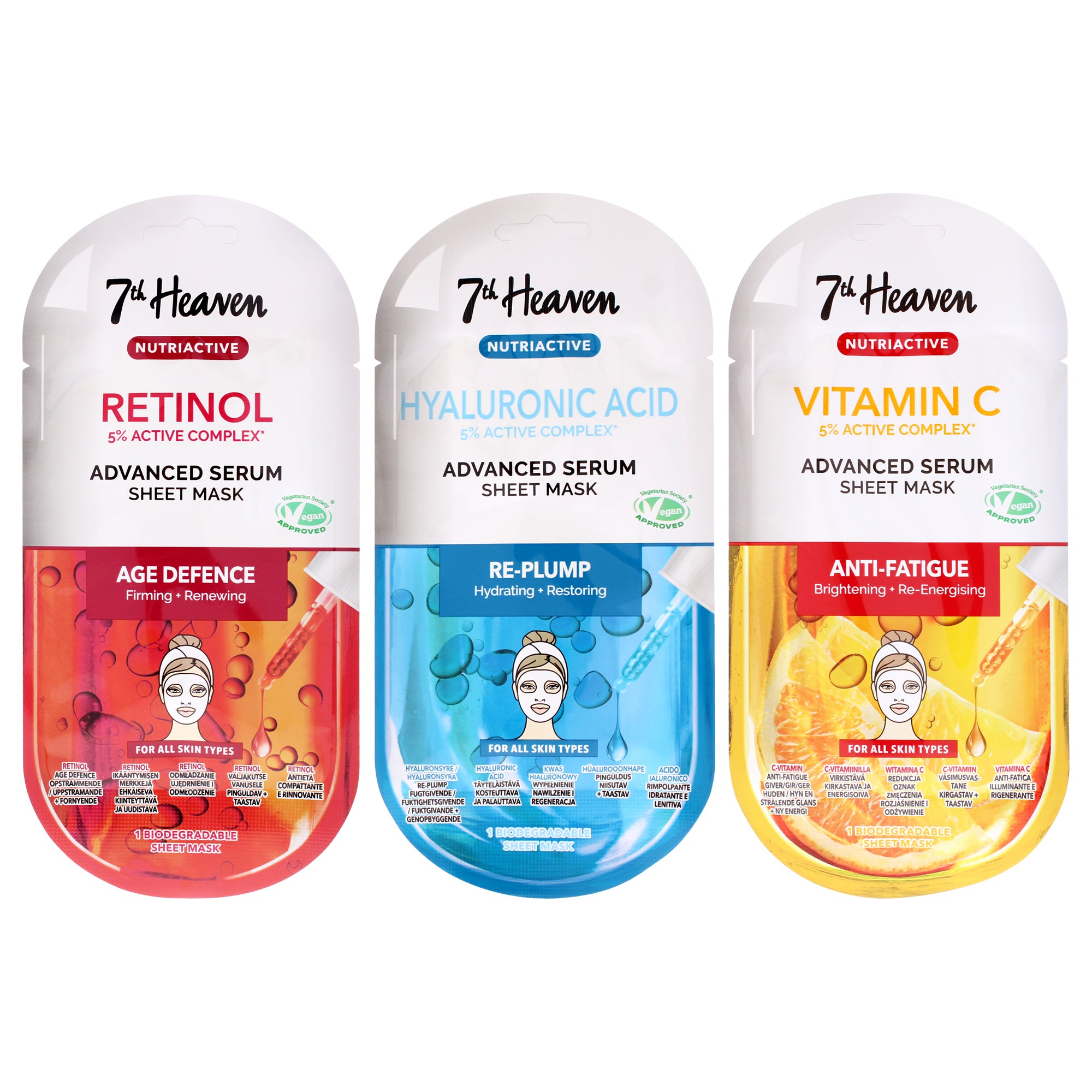7th Heaven Nutriactive Face Mask Bundle -Thefragrancemart.com