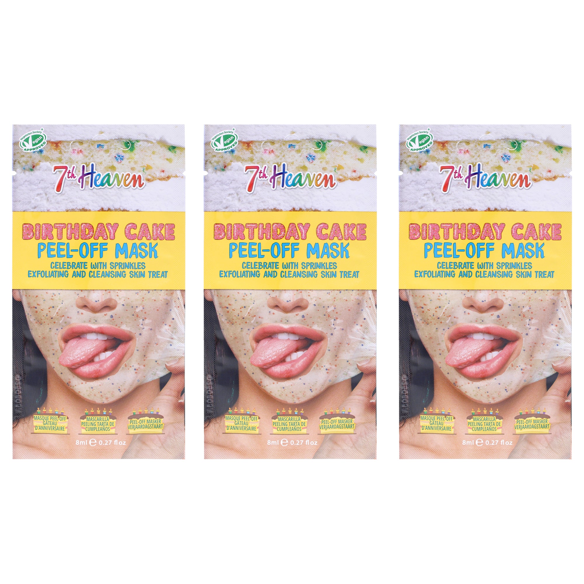 7th Heaven Birthday Cake Peel Off Face Masks -Thefragrancemart.com