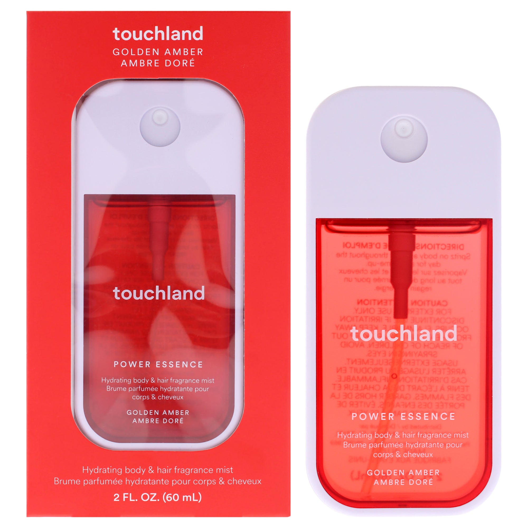 Touchland Power Essence Hydrating Body and Hair Fragrance Mist - Golden Amber -Thefragrancemart.com