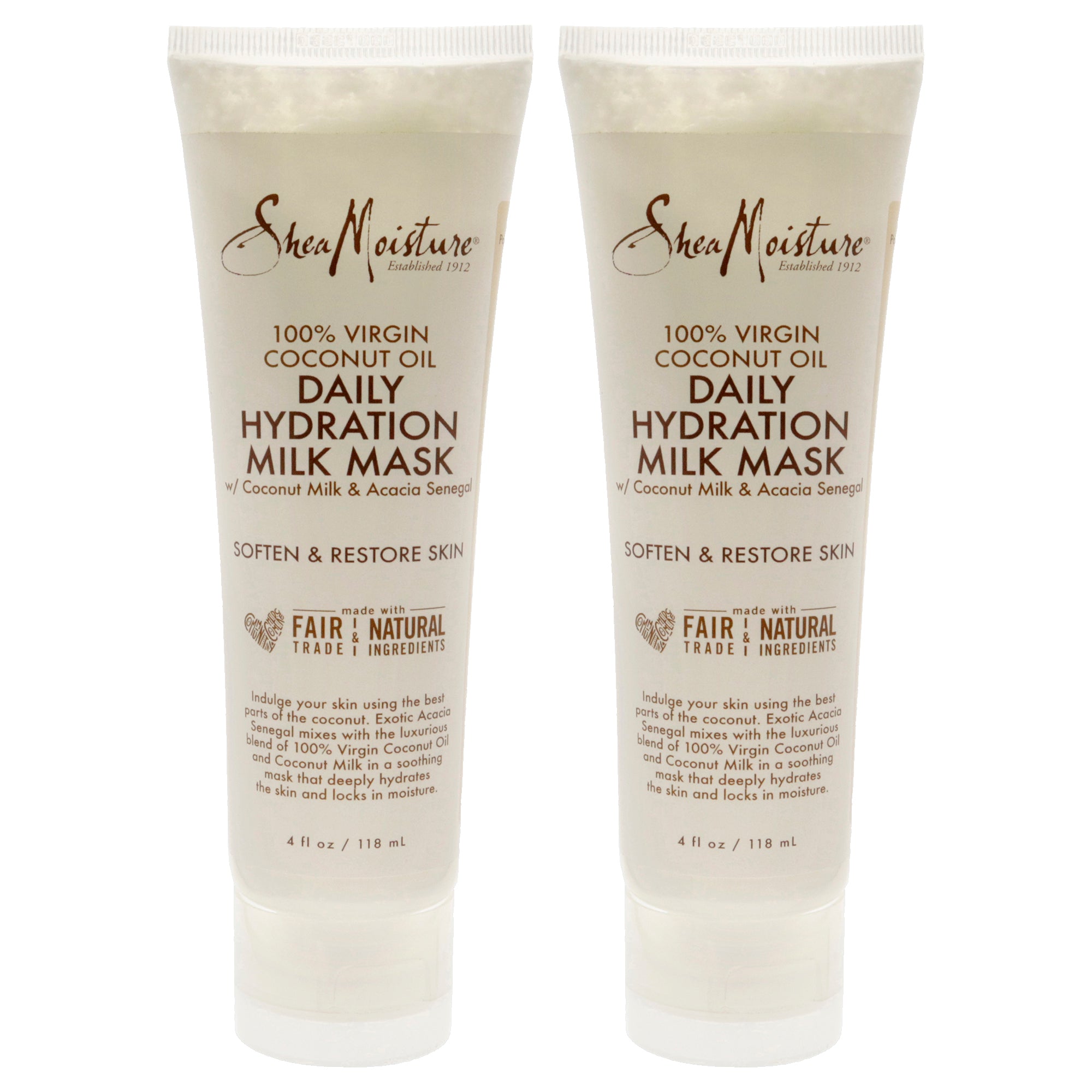Shea Moisture 100% Virgin Coconut Oil Daily Hydration Milk Mask - Pack of 2 -Thefragrancemart.com