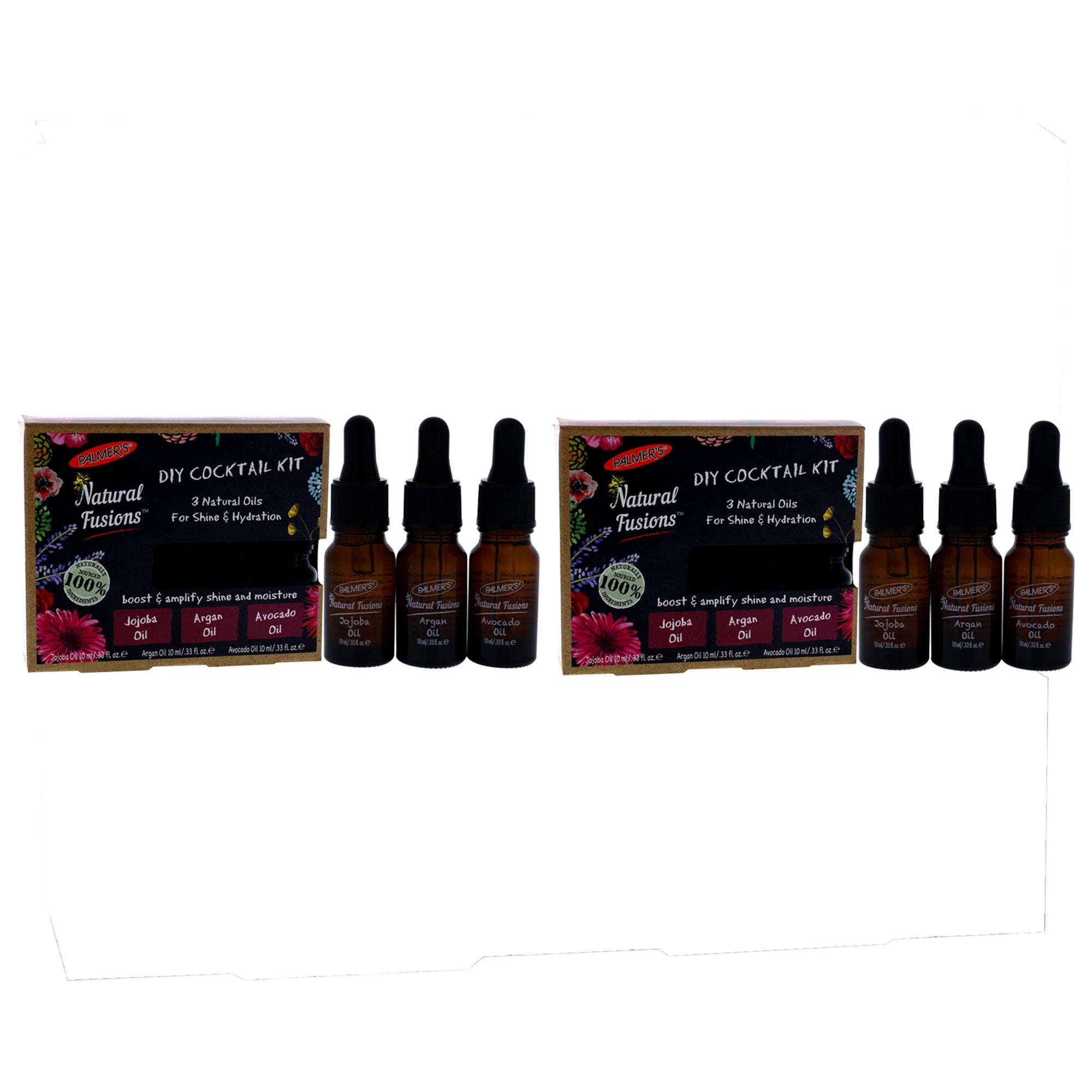 Palmers Natural Fusions Shine and Hydration DIY Cocktail Kit - Pack of 2 -Thefragrancemart.com