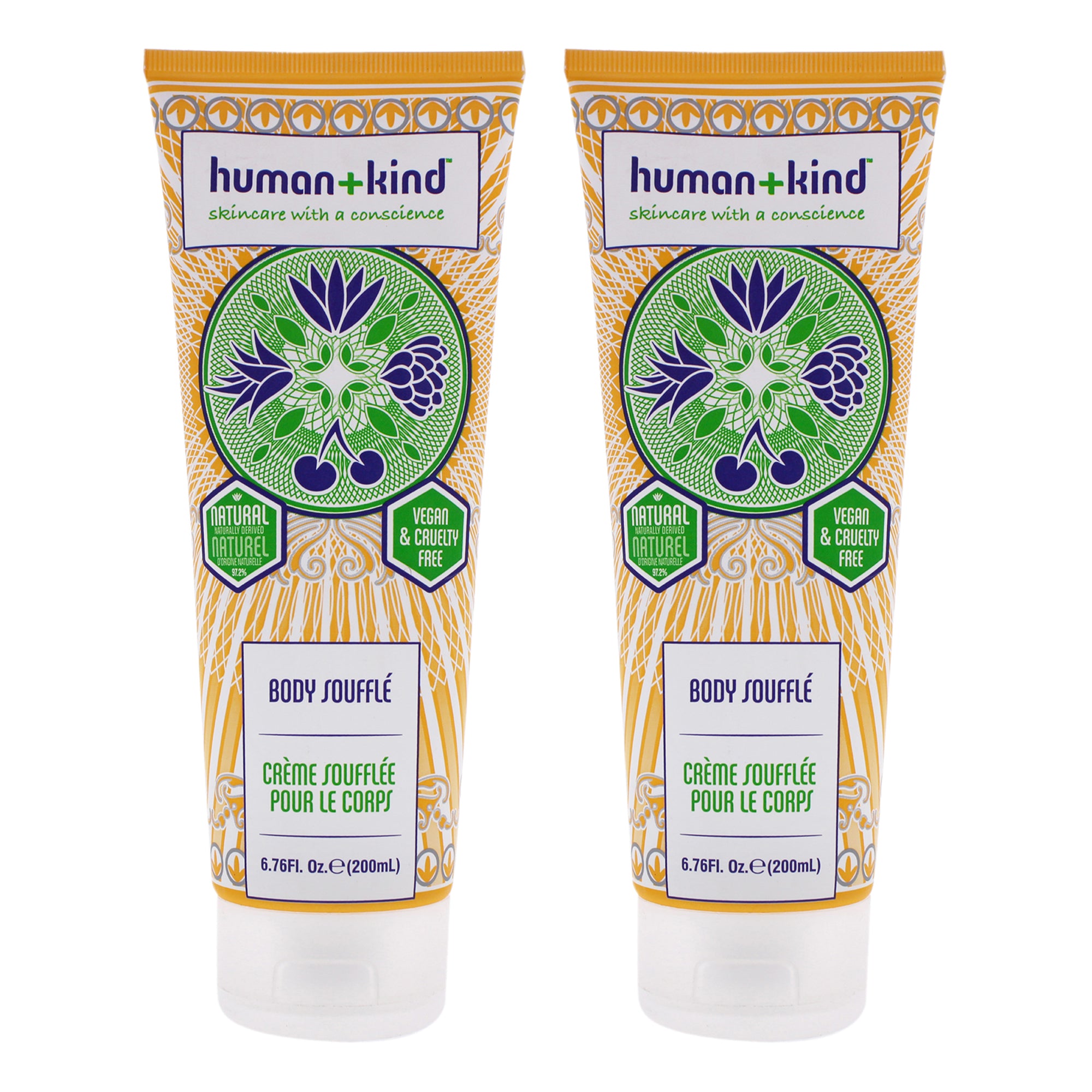 Human+Kind Body Souffle Cream - Tube - Pack of 2 -Thefragrancemart.com