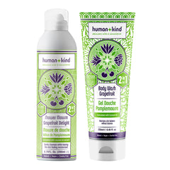 Human+Kind Shower Mousse and Body Wash - Grapefruit Delight Kit -Thefragrancemart.com