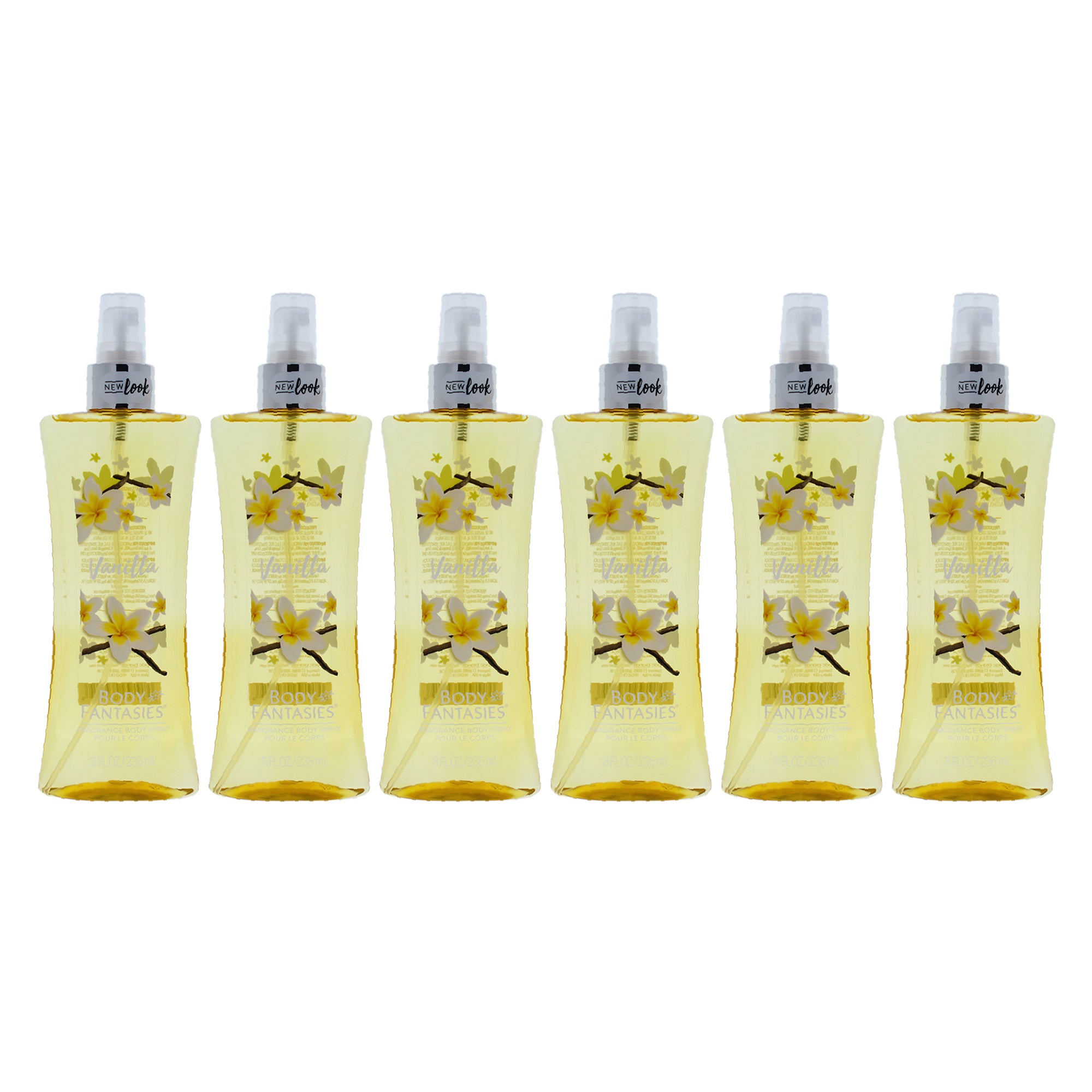Body Fantasies Vanilla Body Spray - Pack of 6 -Thefragrancemart.com