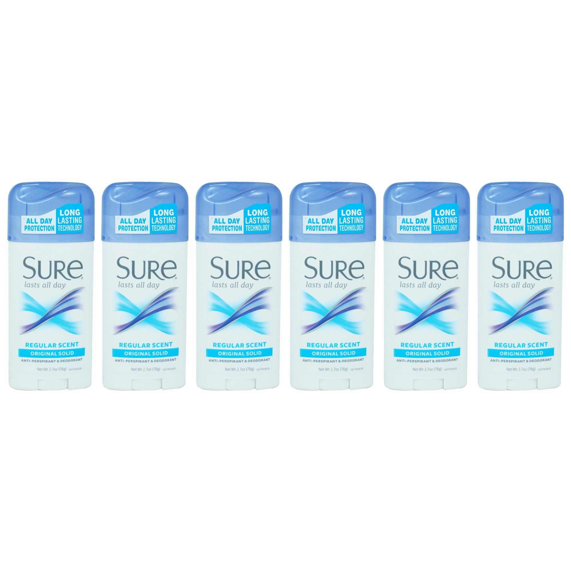 Sure Original Solid AntiPerspirant Deodorant - Regular Scent - Pack of 6 -Thefragrancemart.com