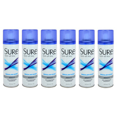Sure Aerosol Regular Scent Anti-Perspirant and Deodorant - Pack of 6 -Thefragrancemart.com