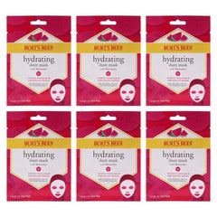 Burts Bees Hydrating Sheet Mask with Watermelon - Pack of 6 -Thefragrancemart.com