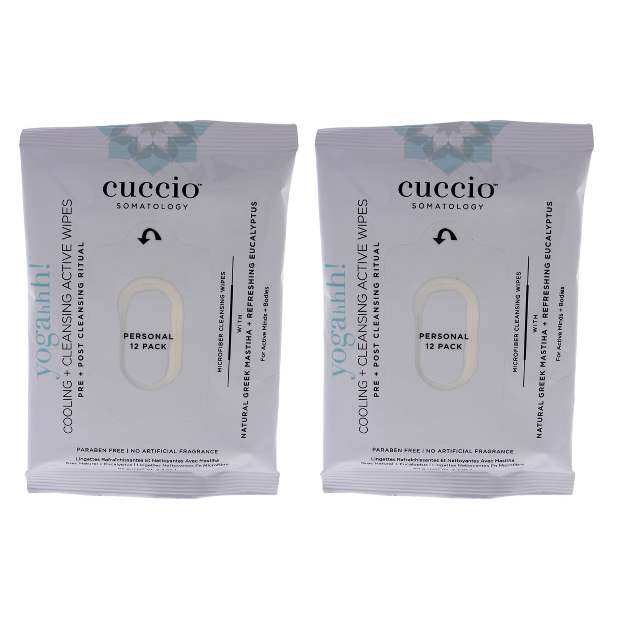 Cuccio Somatology Somatology Yogahh Cooling Plus Cleansing Wipes - Pack of 2 -Thefragrancemart.com