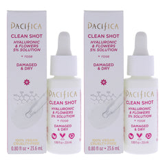 Pacifica Clean Shot Hyaluronic and Flowers 5 Percent Solution - Pack of 2 -Thefragrancemart.com