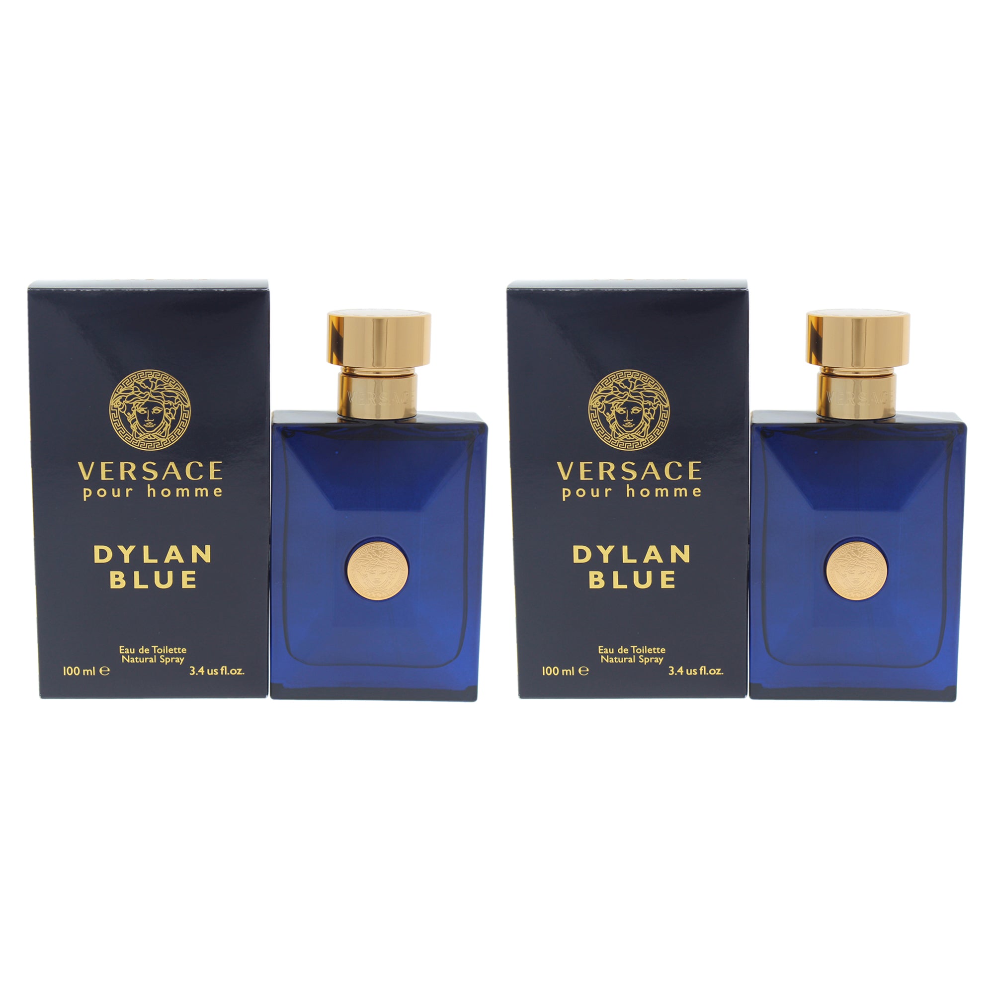 Versace Dylan Blue - Pack of 2 Eau De Toilette-Thefragrancemart.com