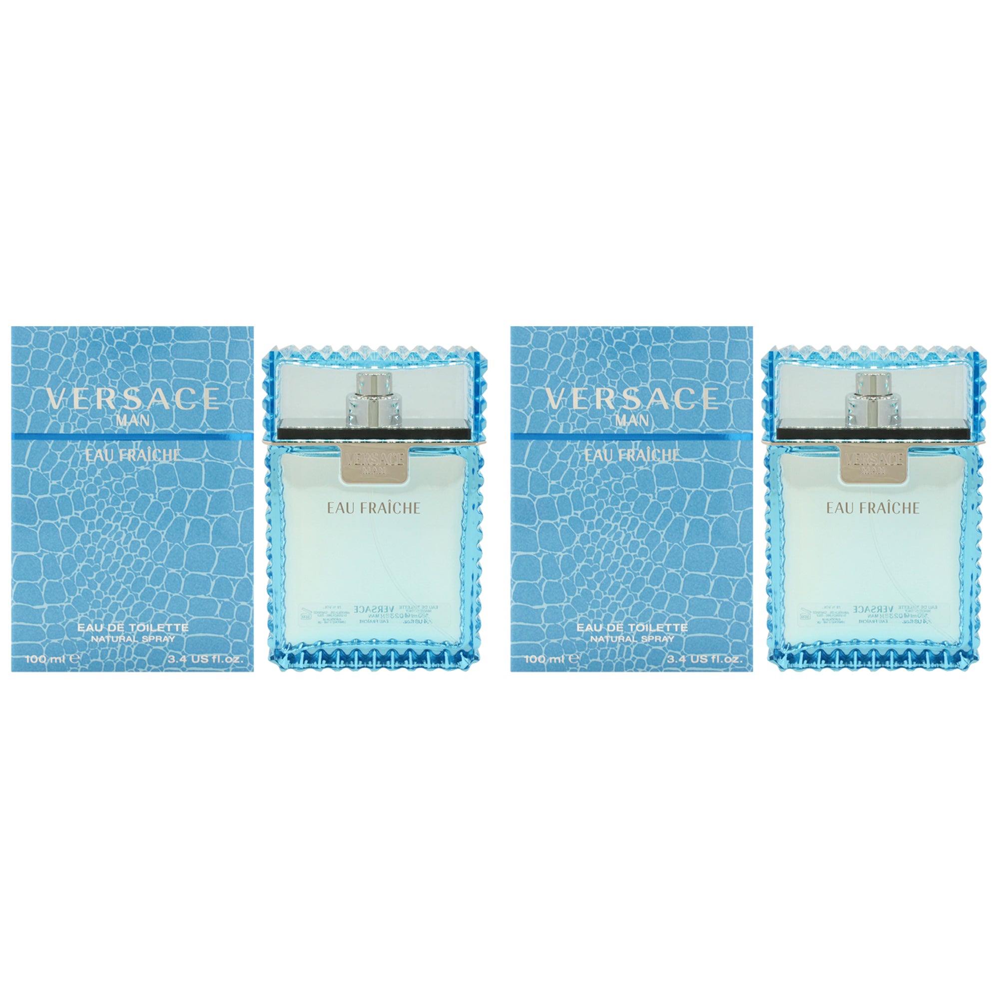 Versace Man Eau Fraiche - Pack of 2 Eau De Toilette-Thefragrancemart.com