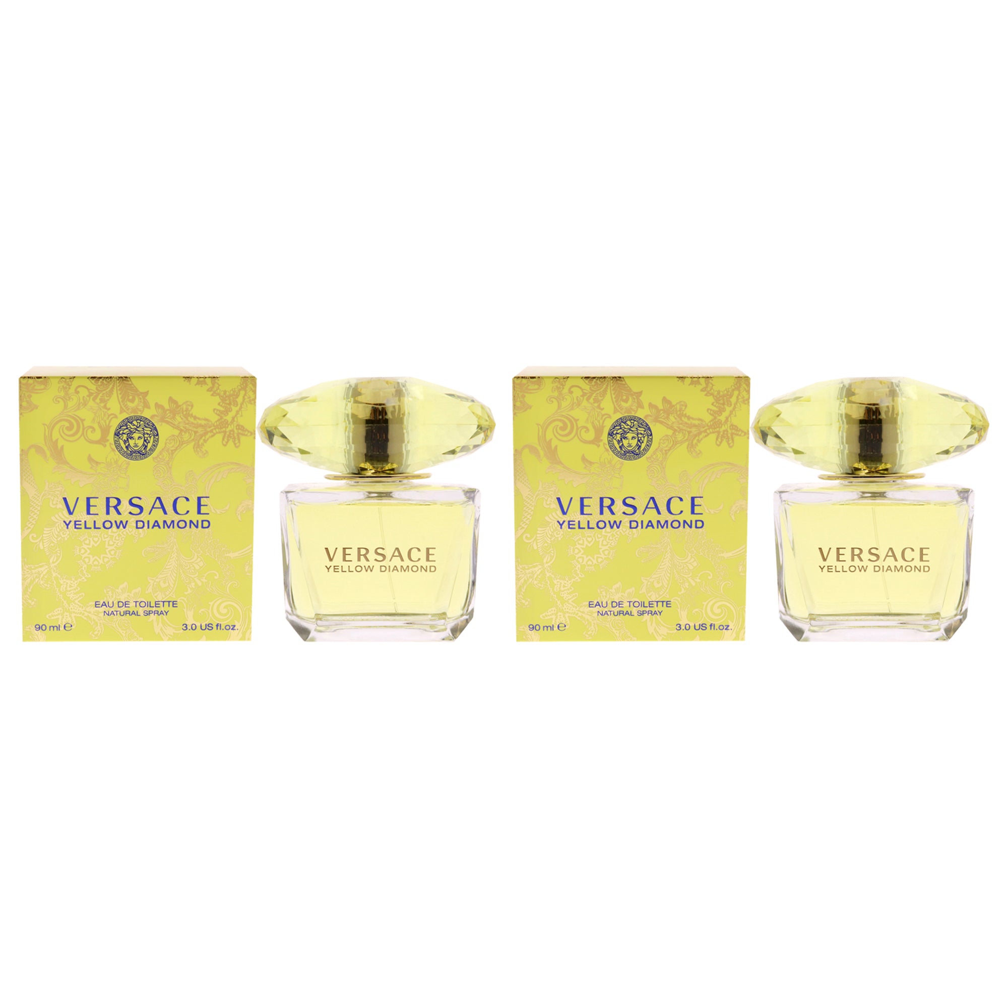 Versace Yellow Diamond - Pack of 2 Eau De Toilette-Thefragrancemart.com