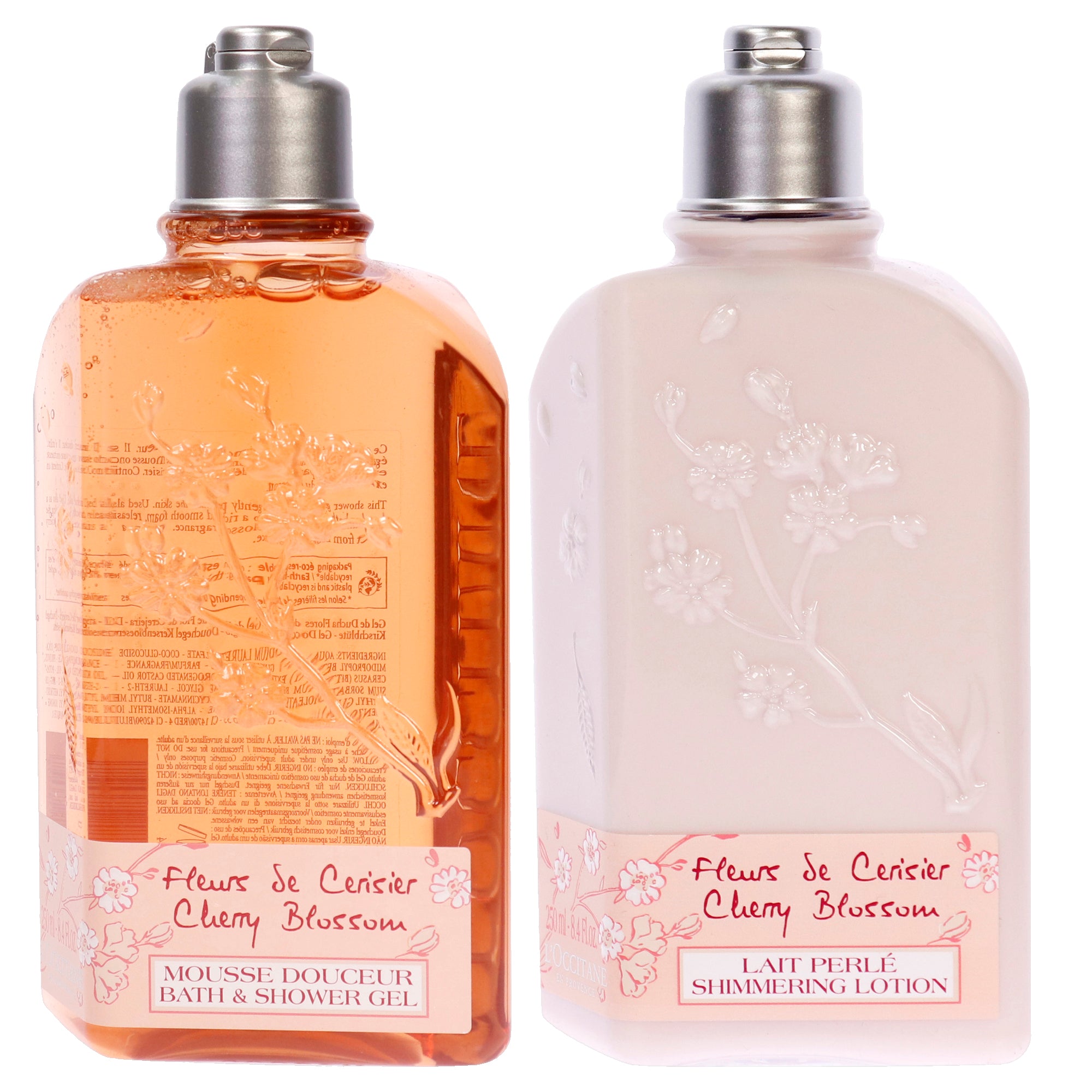 LOccitane Cherry Blossom Bath Shower Ge and Body Lotion Kit -Thefragrancemart.com