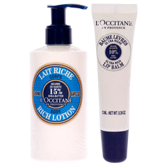 LOccitane Shea Butter Ultra Rich Lip Balm and Body Lotion Kit -Thefragrancemart.com