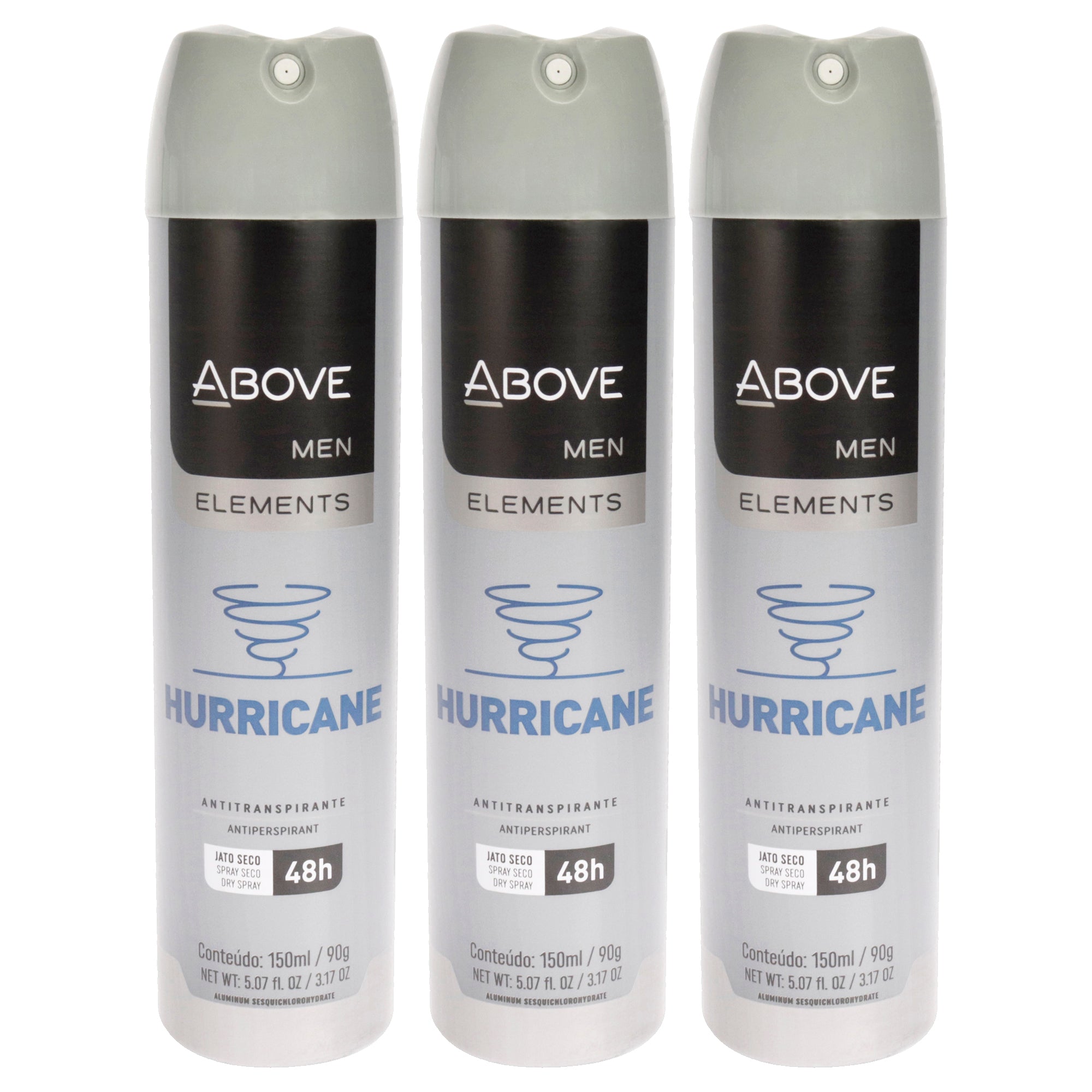 Above 48 Hours Element Antiperspirant Deodorant - Hurricane - Pack of 3 -Thefragrancemart.com