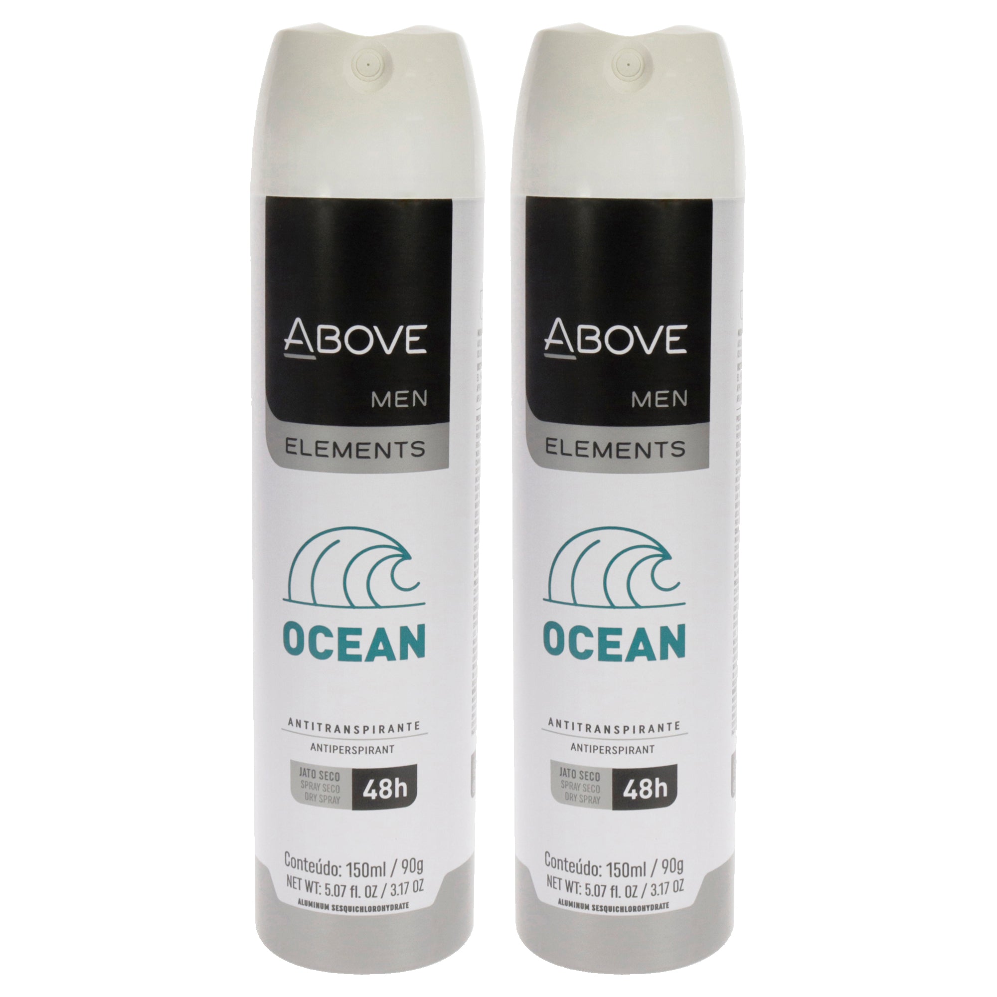 Above 48 Hours Element Antiperspirant Deodorant - Ocean - Pack of 2 -Thefragrancemart.com