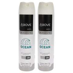 Above 48 Hours Element Antiperspirant Deodorant - Ocean - Pack of 2 -Thefragrancemart.com