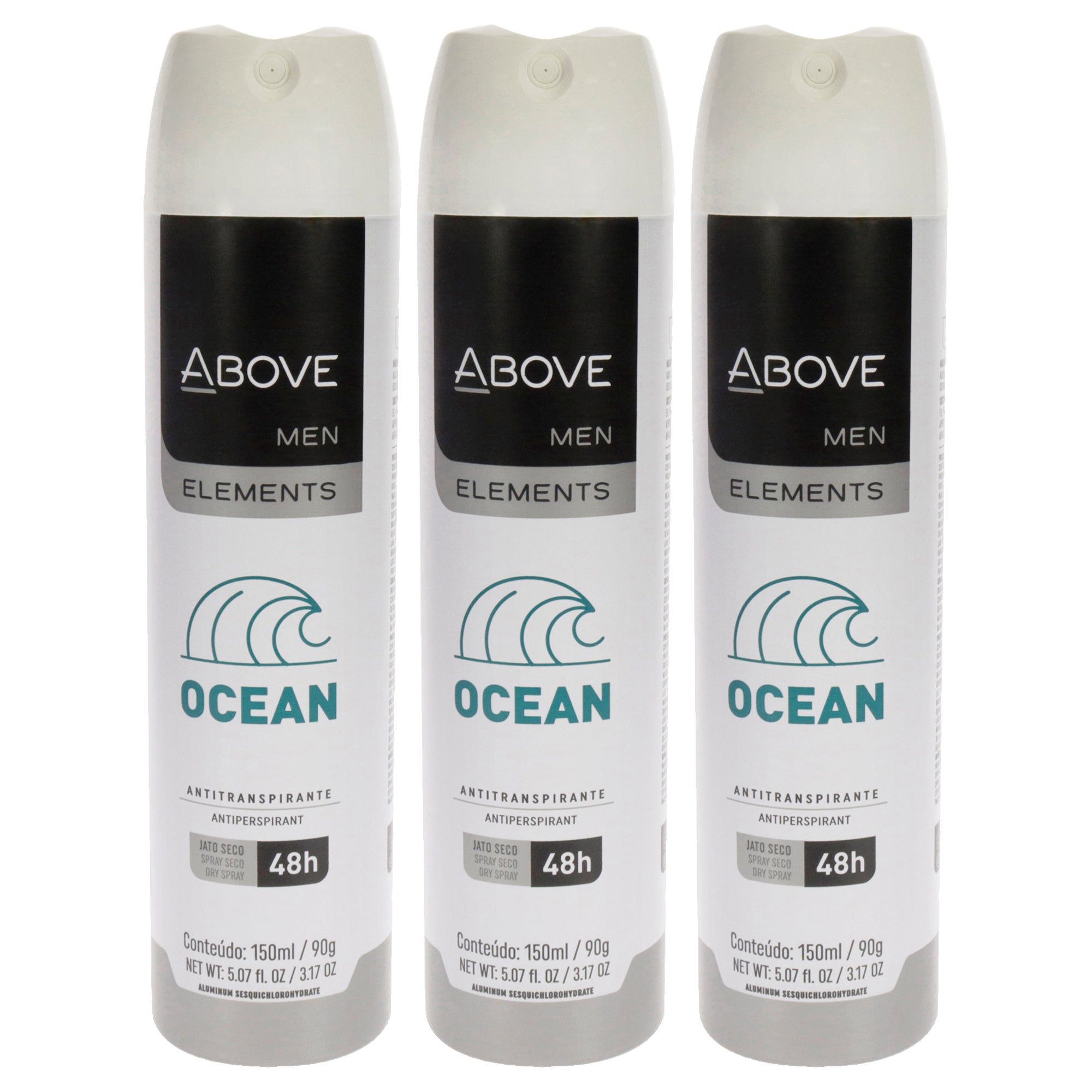 Above 48 Hours Element Antiperspirant Deodorant - Ocean - Pack of 3 -Thefragrancemart.com