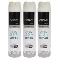 Above 48 Hours Element Antiperspirant Deodorant - Ocean - Pack of 3 -Thefragrancemart.com
