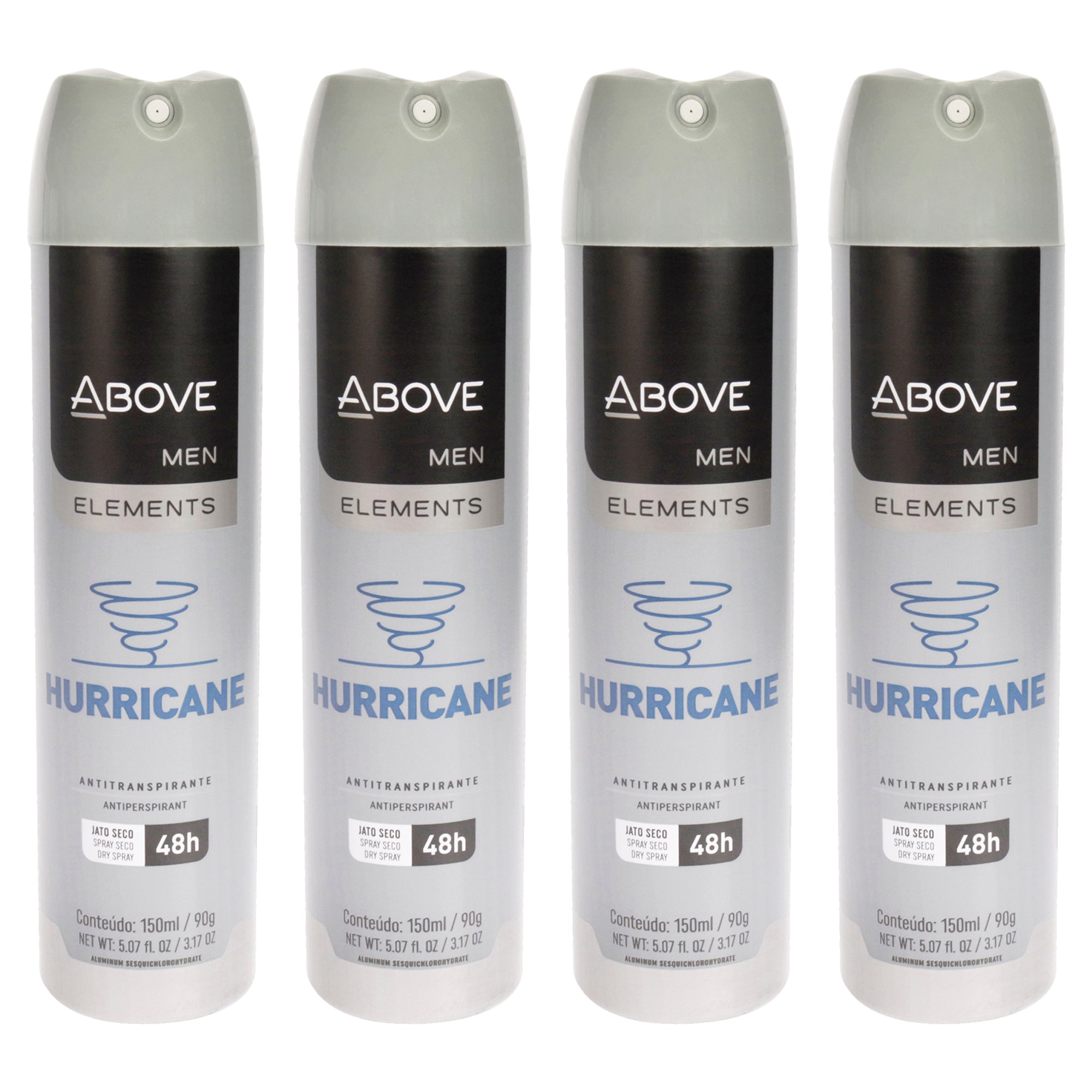 Above 48 Hours Element Antiperspirant Deodorant - Hurricane - Pack of 4 -Thefragrancemart.com
