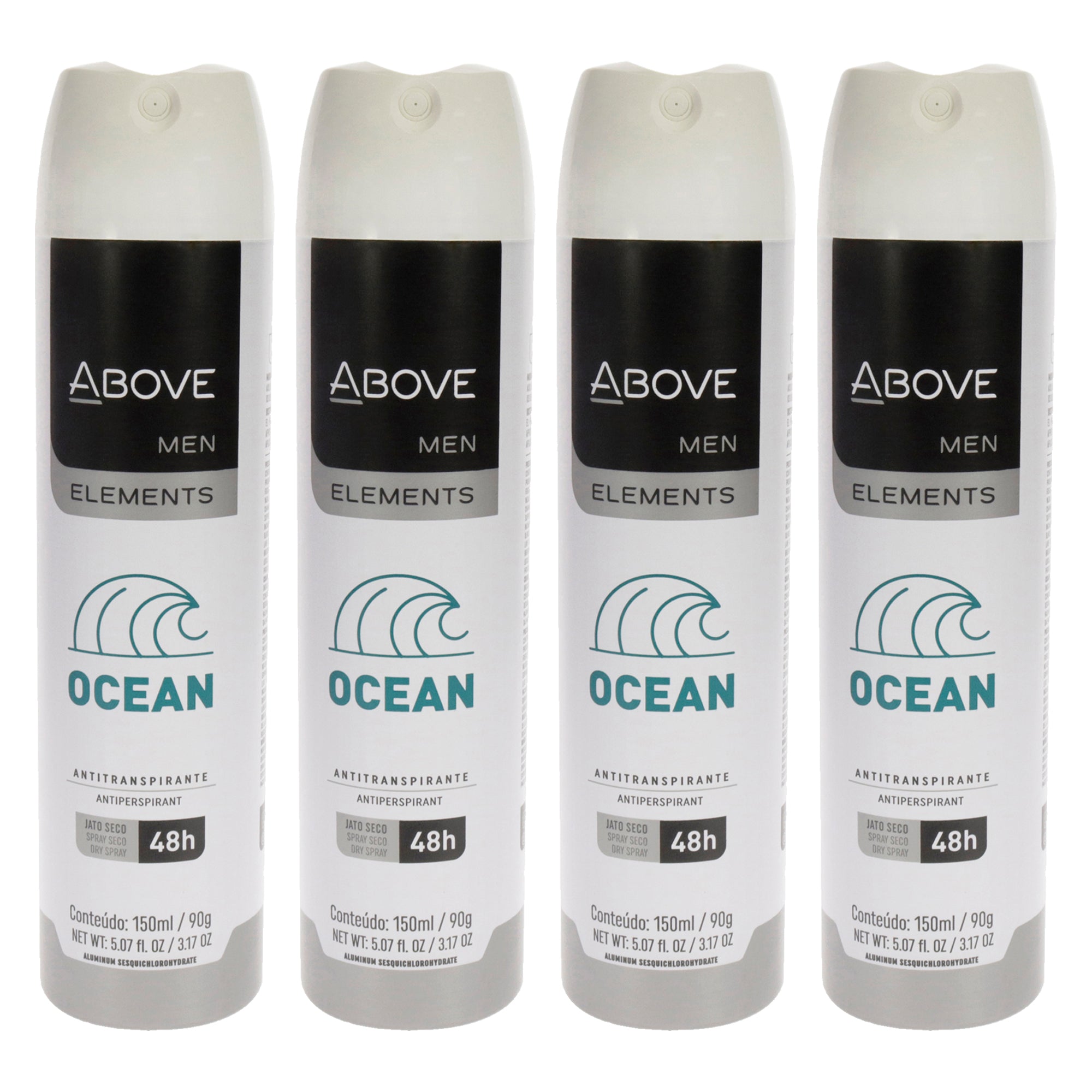 Above 48 Hours Element Antiperspirant Deodorant - Ocean - Pack of 4 -Thefragrancemart.com