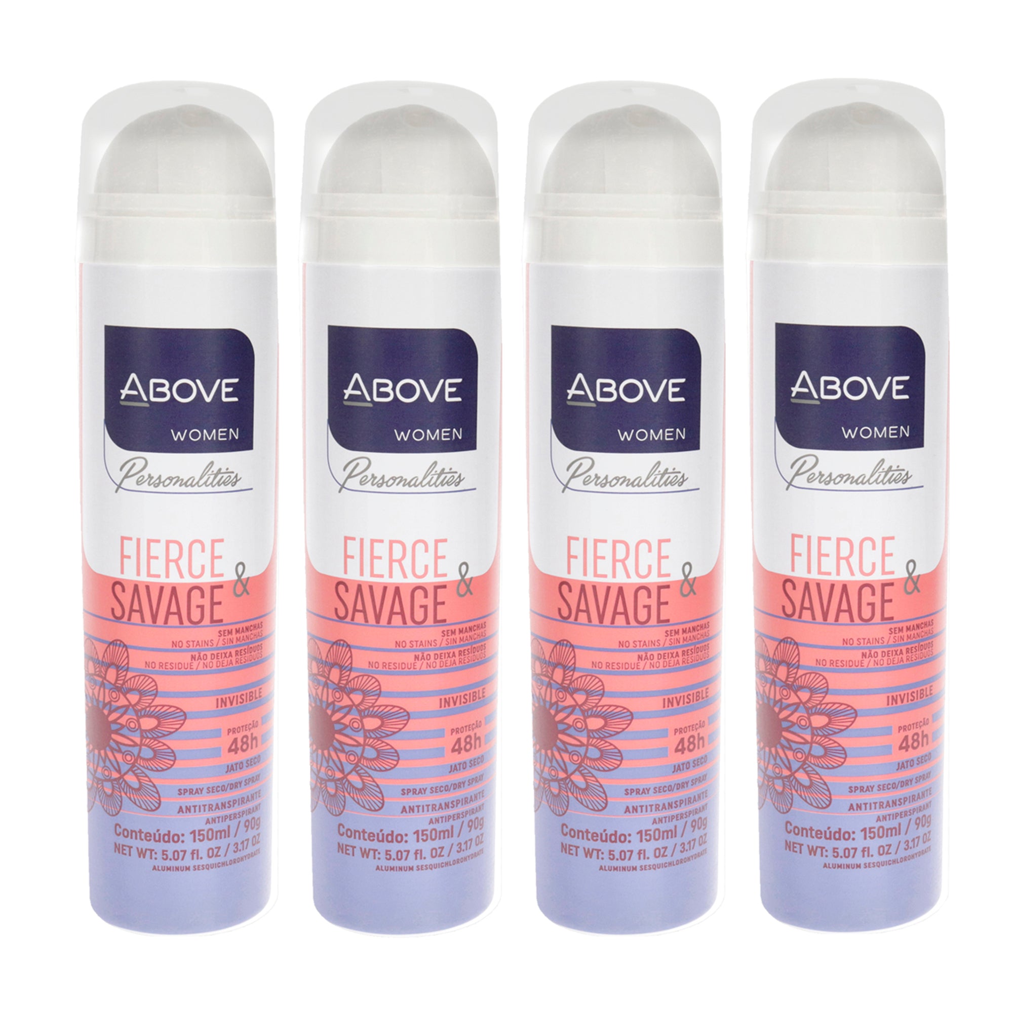 Above 48 Hours Personalities Antiperspirant Deodorant - Fierce and Savage - Pack of 4 -Thefragrancemart.com