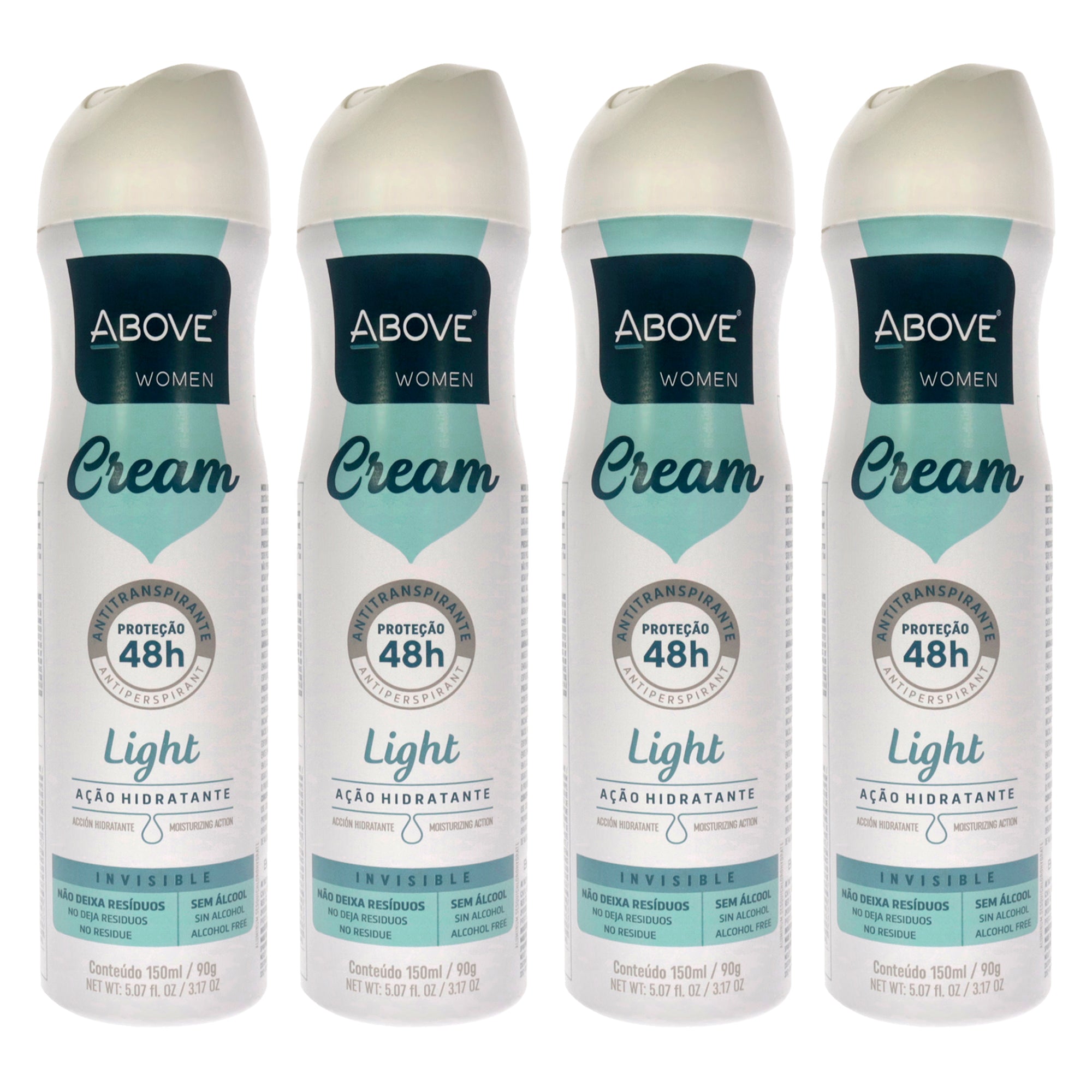 Above 48 Hours Cream Antiperspirant Deodorant - Light - Pack of 4 -Thefragrancemart.com