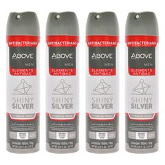 Above 48 Hours Elements Antibac Antiperspirant Deodorant - Shine Silver - Pack of 4 -Thefragrancemart.com