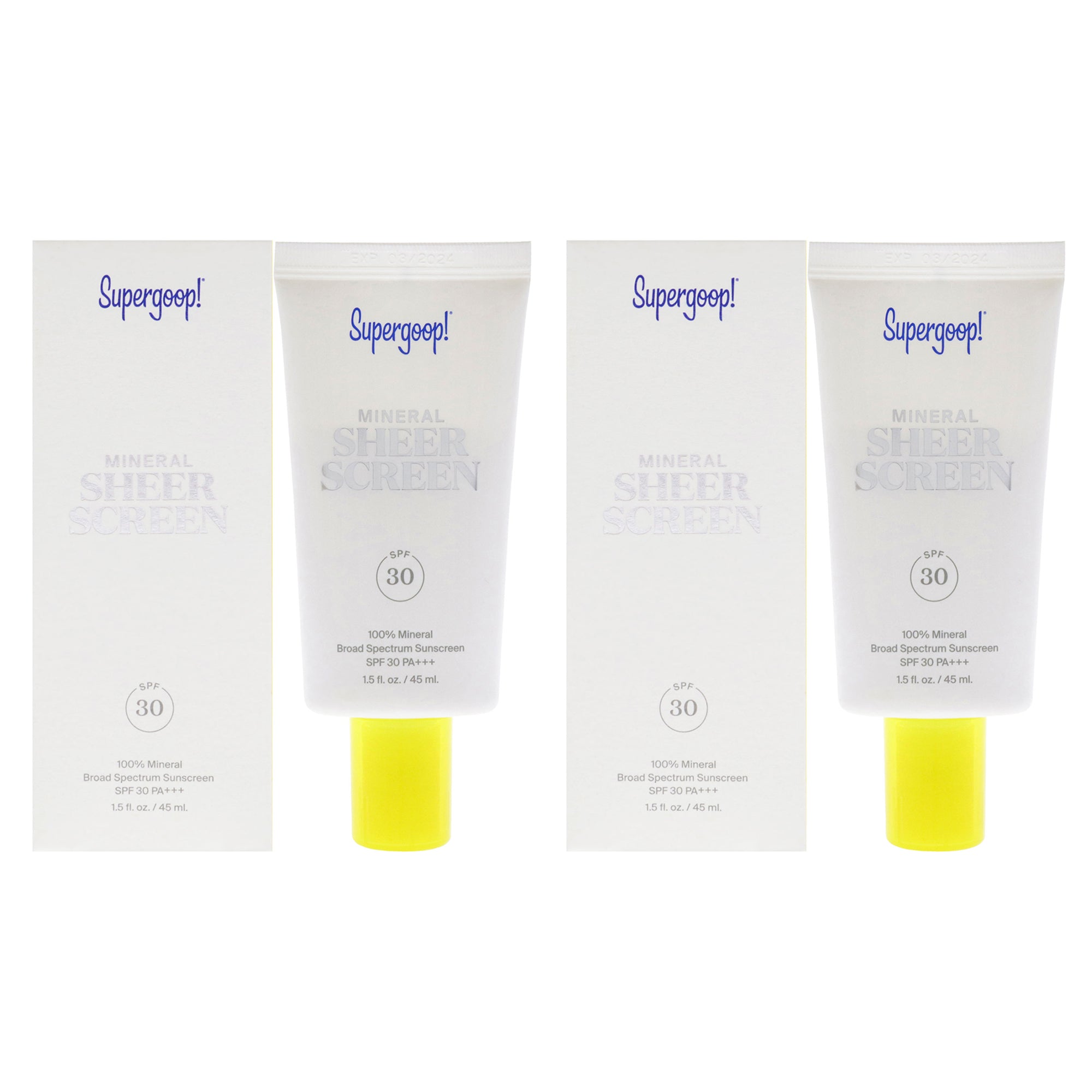 Supergoop Mineral Sheer Screen SPF 30 - Pack of 2 -Thefragrancemart.com