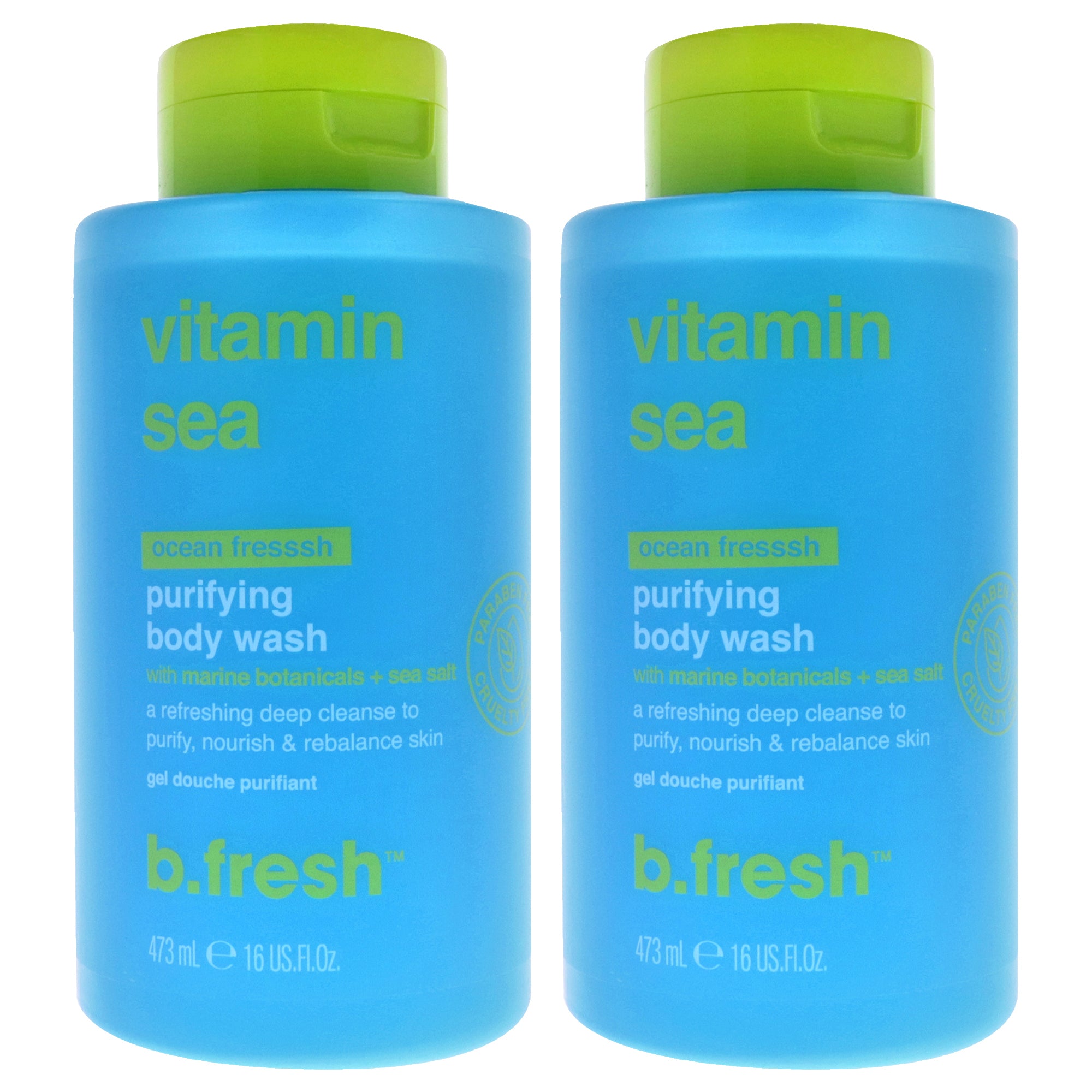 B.Tan Vitamin Sea Purifying Body Wash - Pack of 2 -Thefragrancemart.com