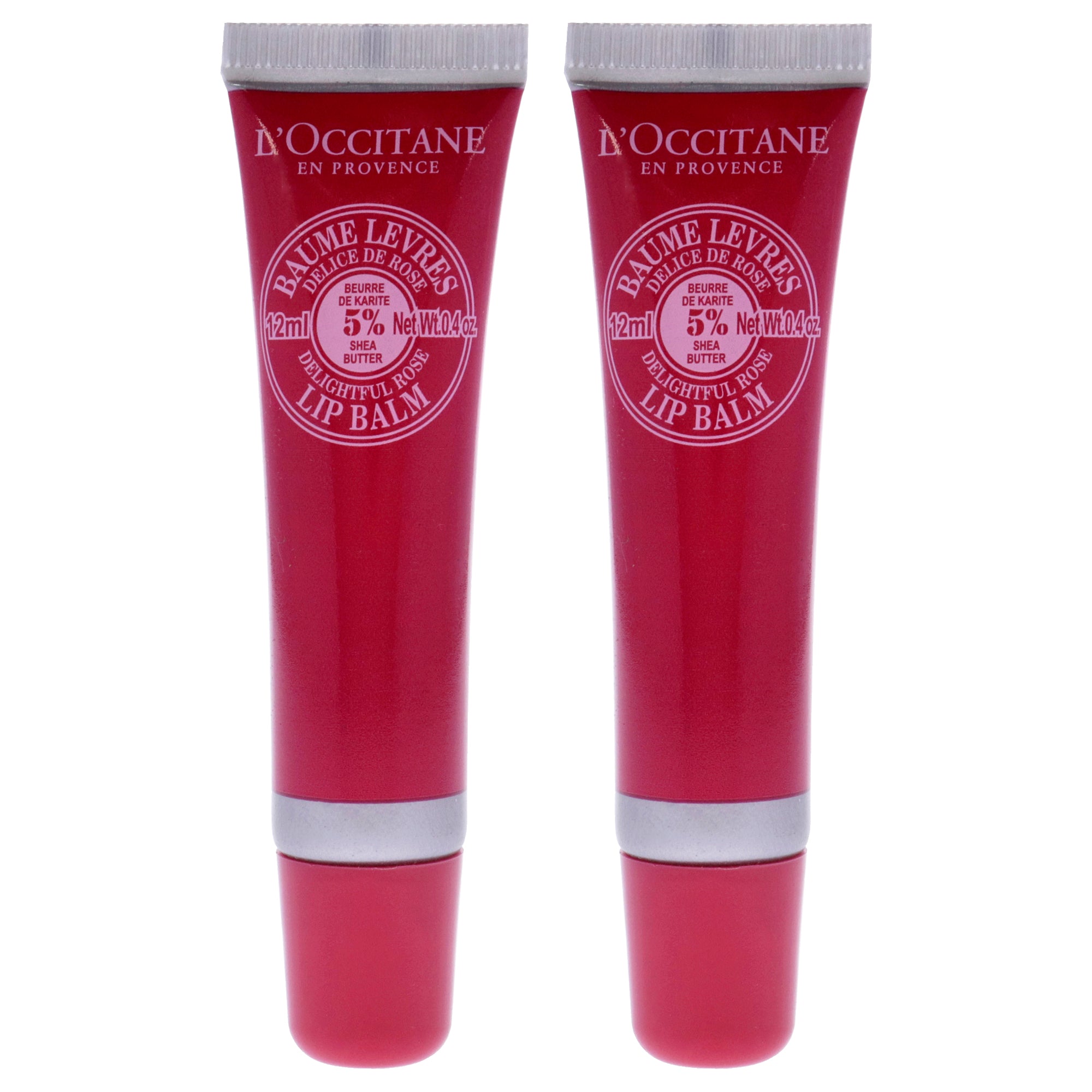 LOccitane Shea Butter Delightful Rose Lip Balm - Pack of 2 -Thefragrancemart.com