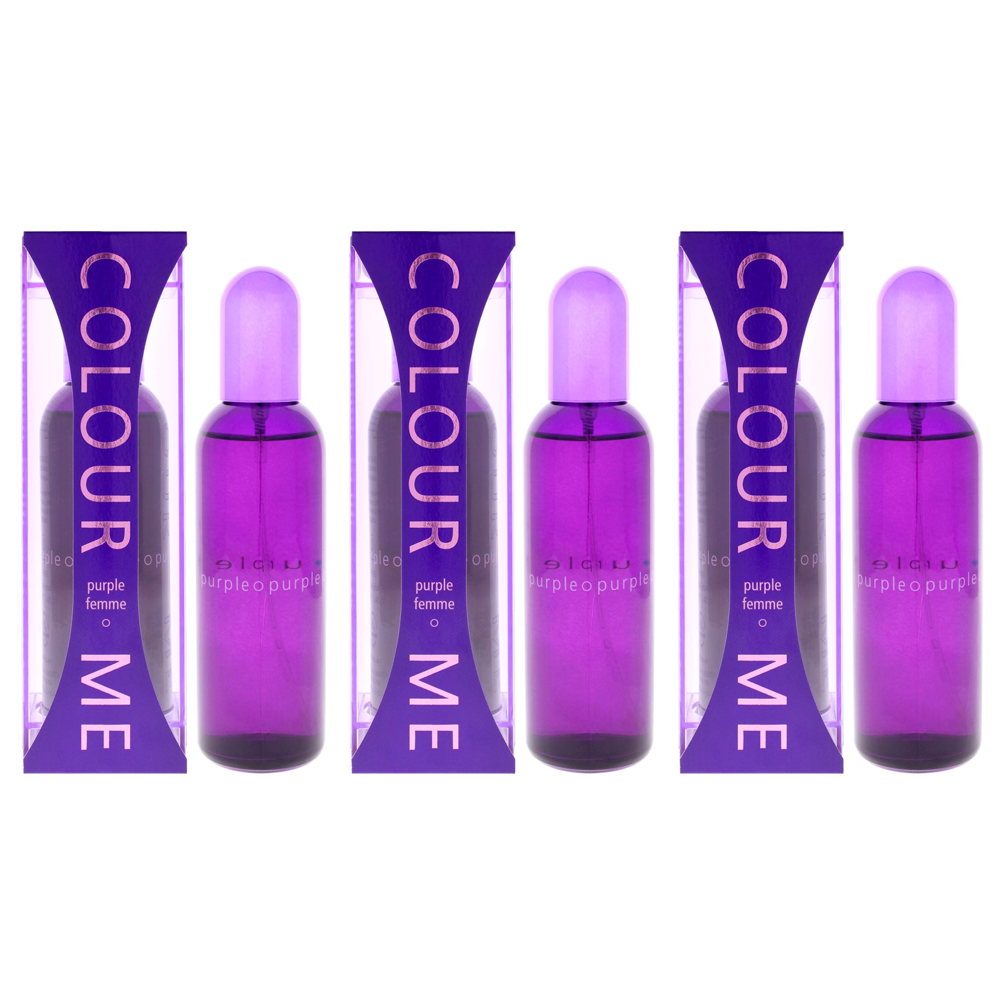 Milton Lloyd Colour Me Purple - Pack of 3 Eau De Parfum-Thefragrancemart.com