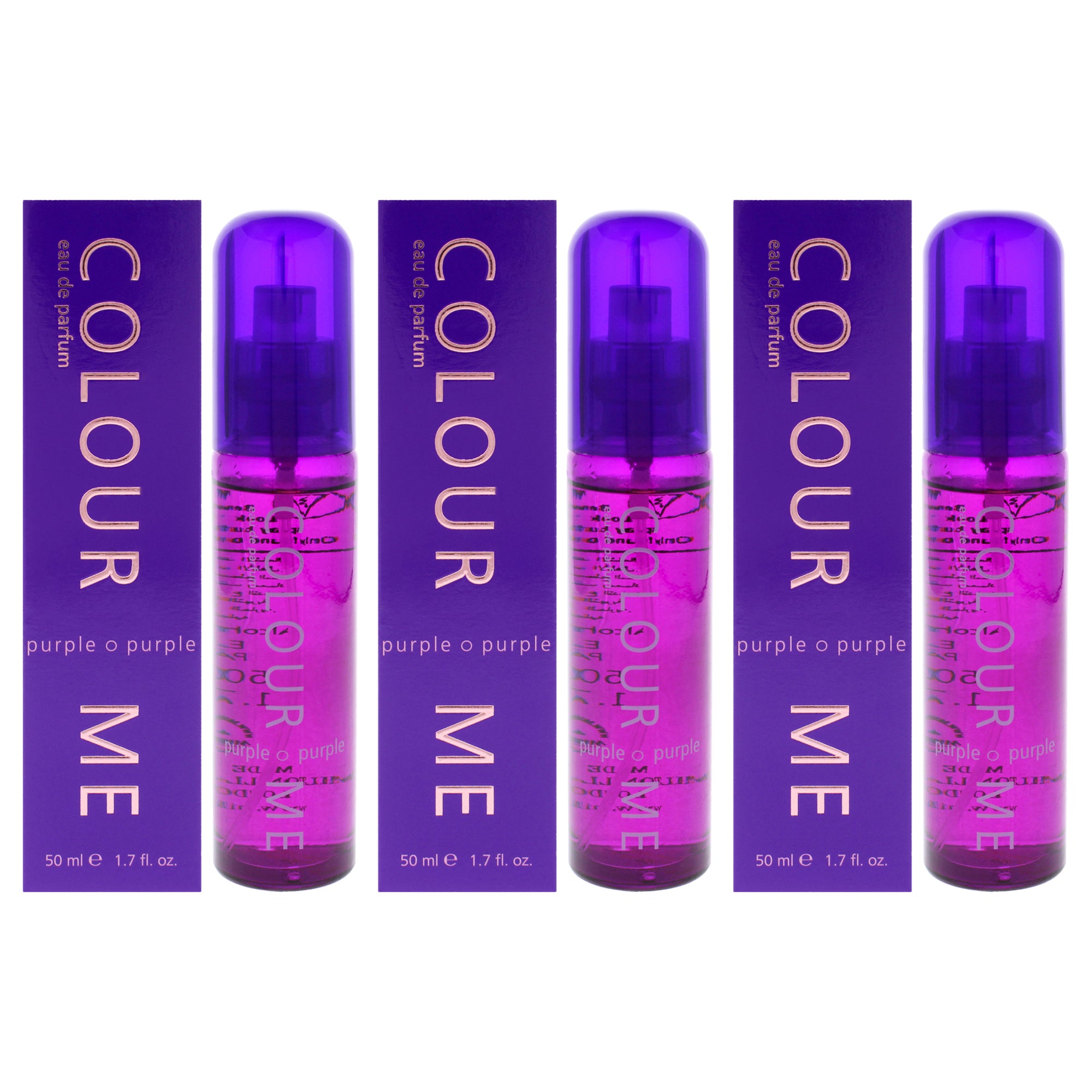 Milton Lloyd Colour Me Purple - Pack of 3 Eau De Parfum-Thefragrancemart.com