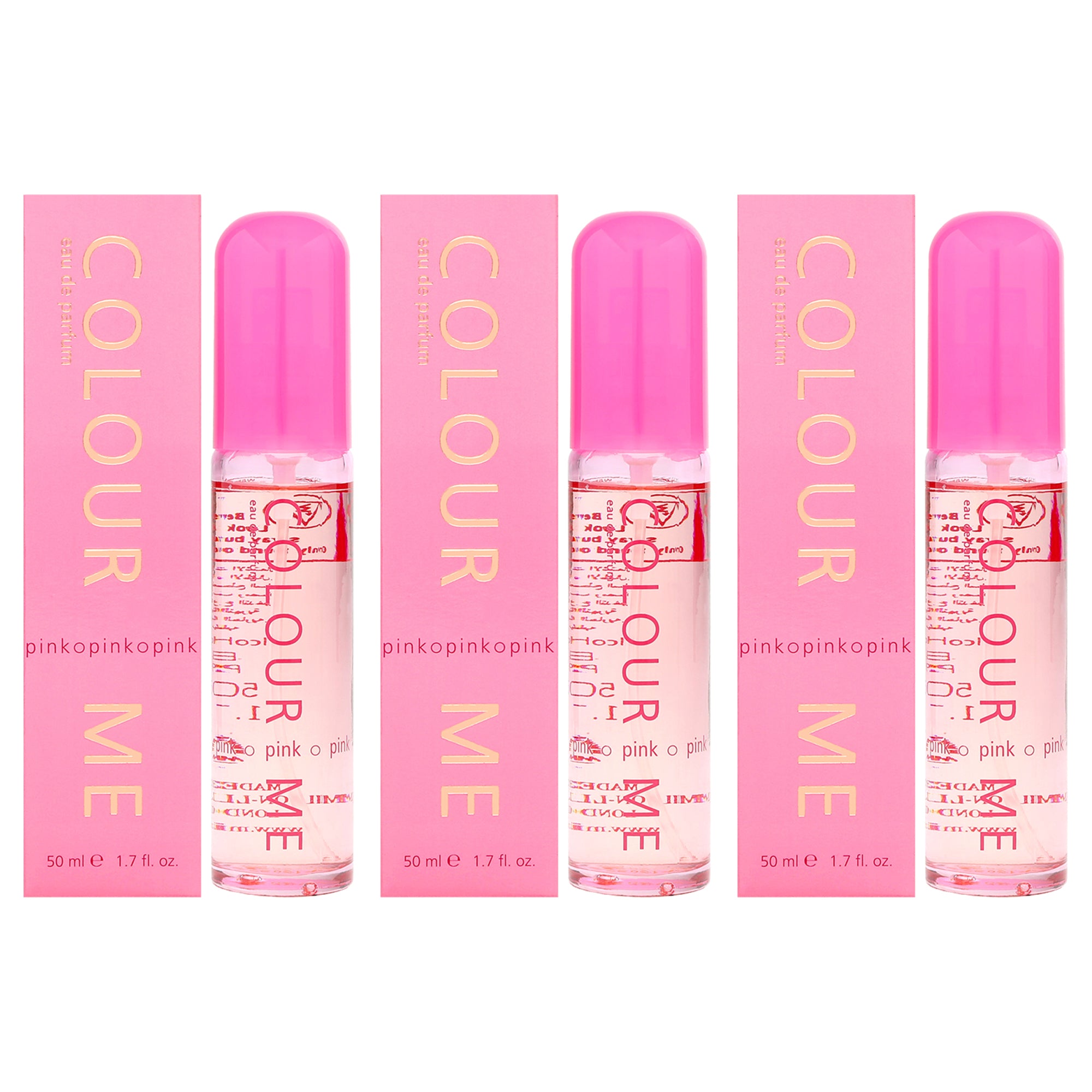 Milton Lloyd Colour Me Pink - Pack of 3 Eau De Parfum-Thefragrancemart.com
