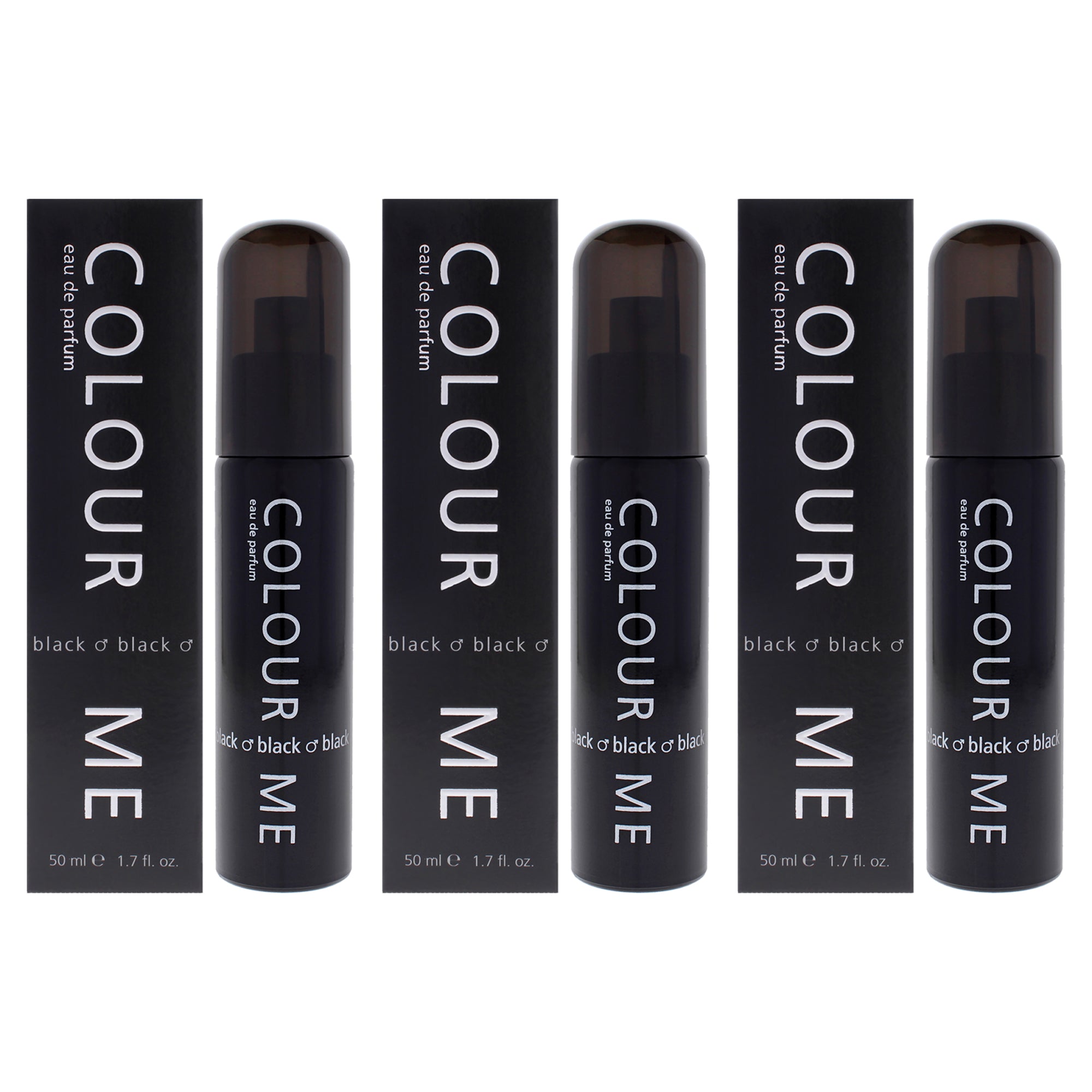 Milton Lloyd Colour Me Black - Pack of 3 Eau De Parfum-Thefragrancemart.com