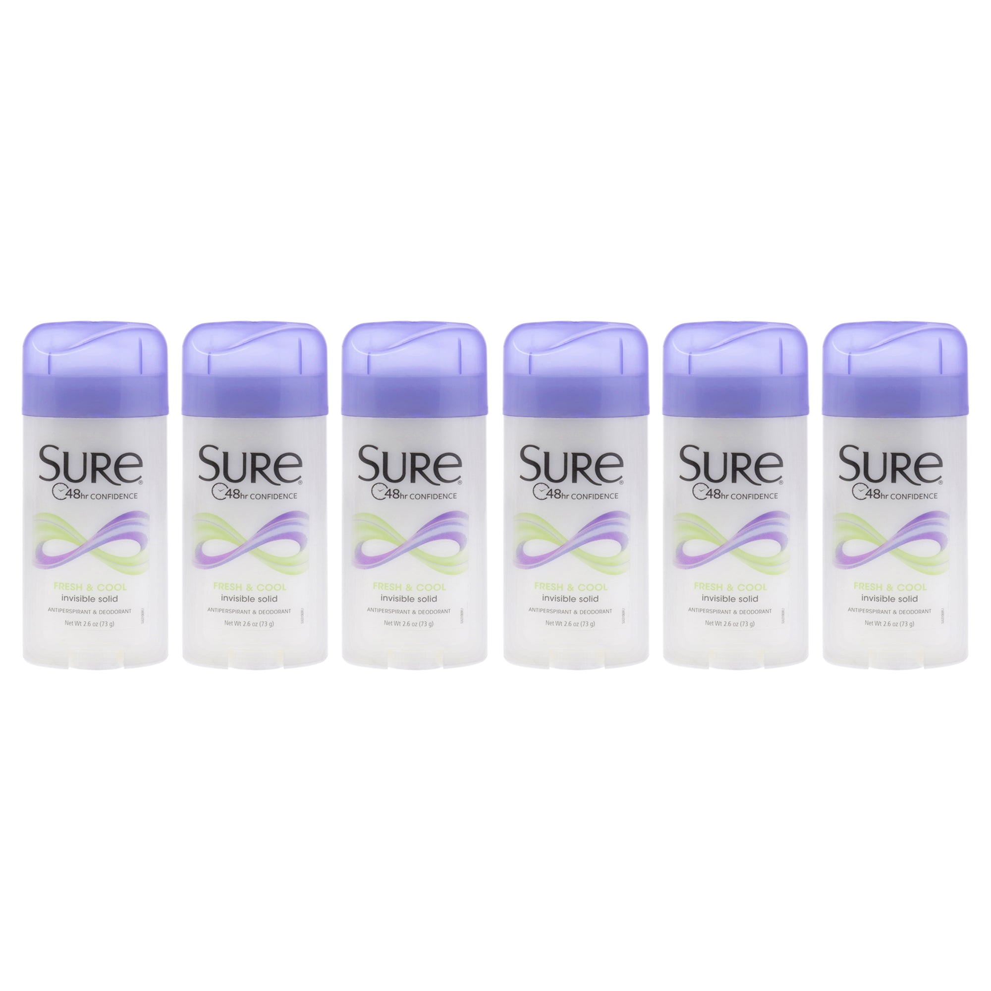 Sure Invisible Solid Anti-Perspirant Deodorant - Fresh and Cool - Pack of 6 -Thefragrancemart.com