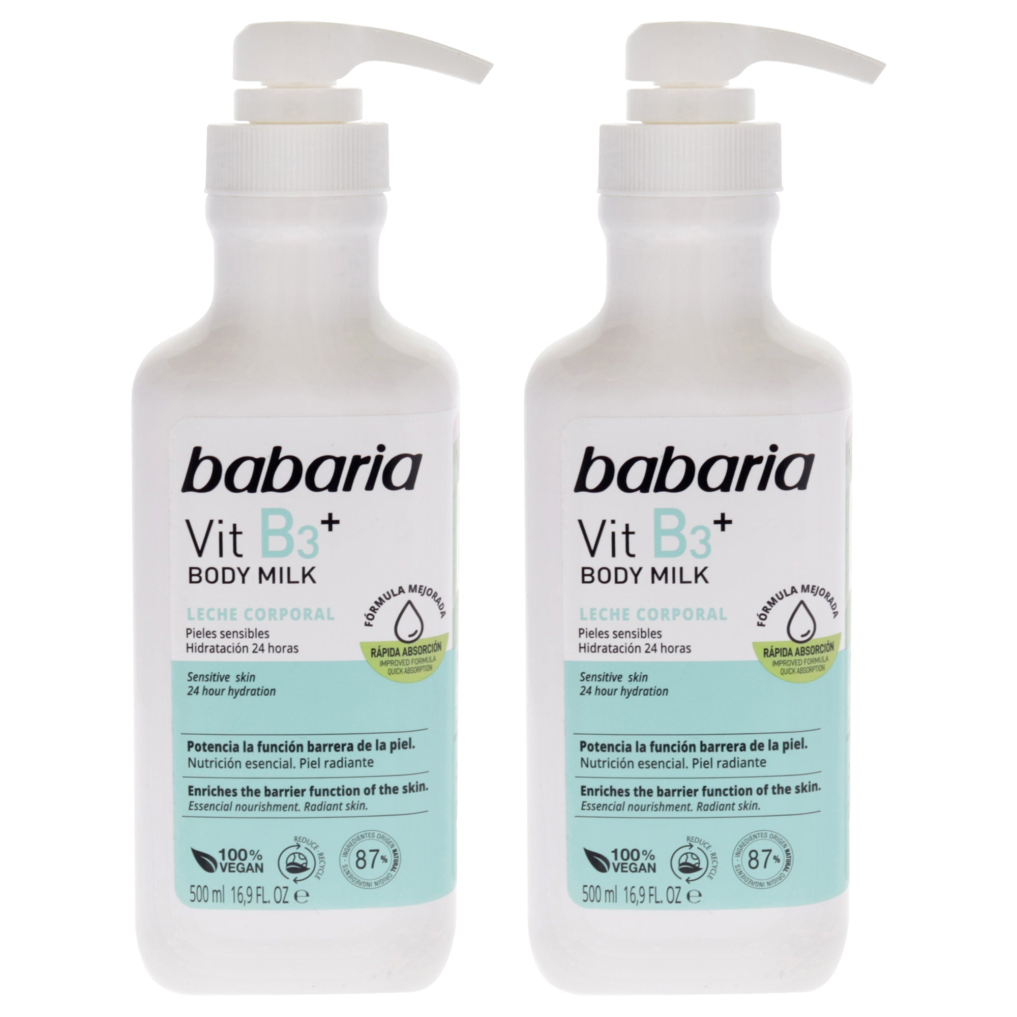 Babaria Vitamin B3 Plus Body Milk - Pack of 2 -Thefragrancemart.com