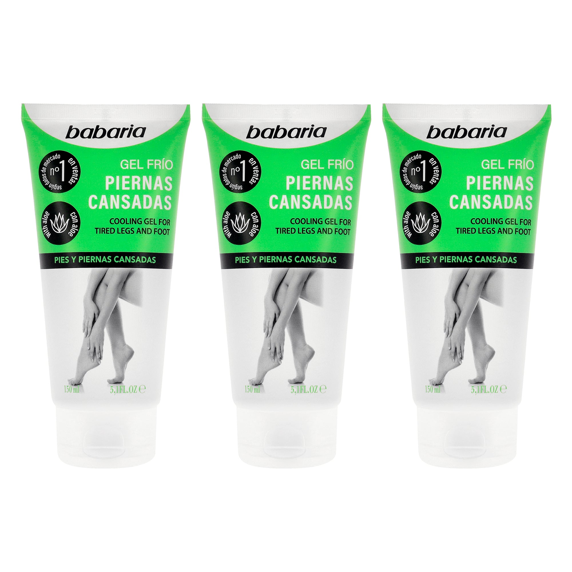 Babaria Cooling Gel For Legs and Feet - Pack of 3 -Thefragrancemart.com