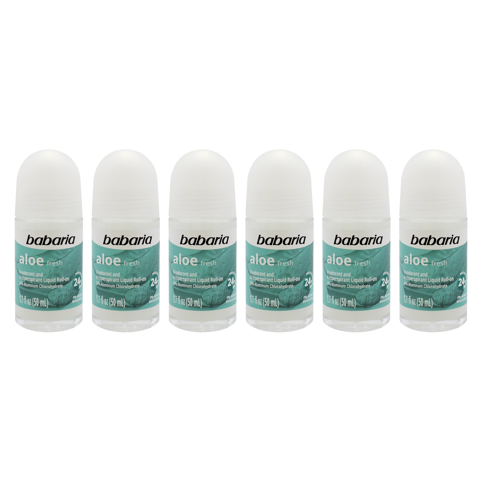 Babaria Aloe Fresh 24H Protection Deodorant and Antiperpirant - Pack of 6 -Thefragrancemart.com
