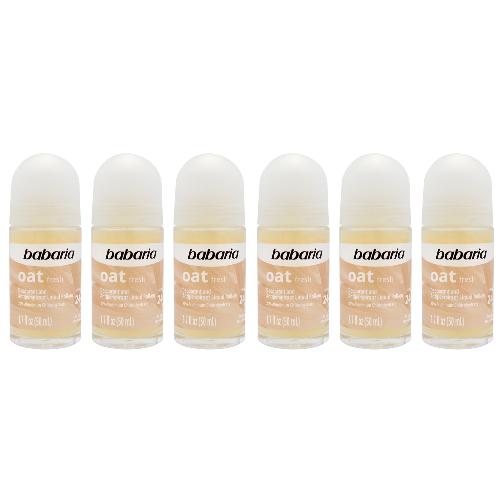 Babaria Oat Fresh 24H Protection Deodorant and Antiperpirant - Pack of 6 -Thefragrancemart.com