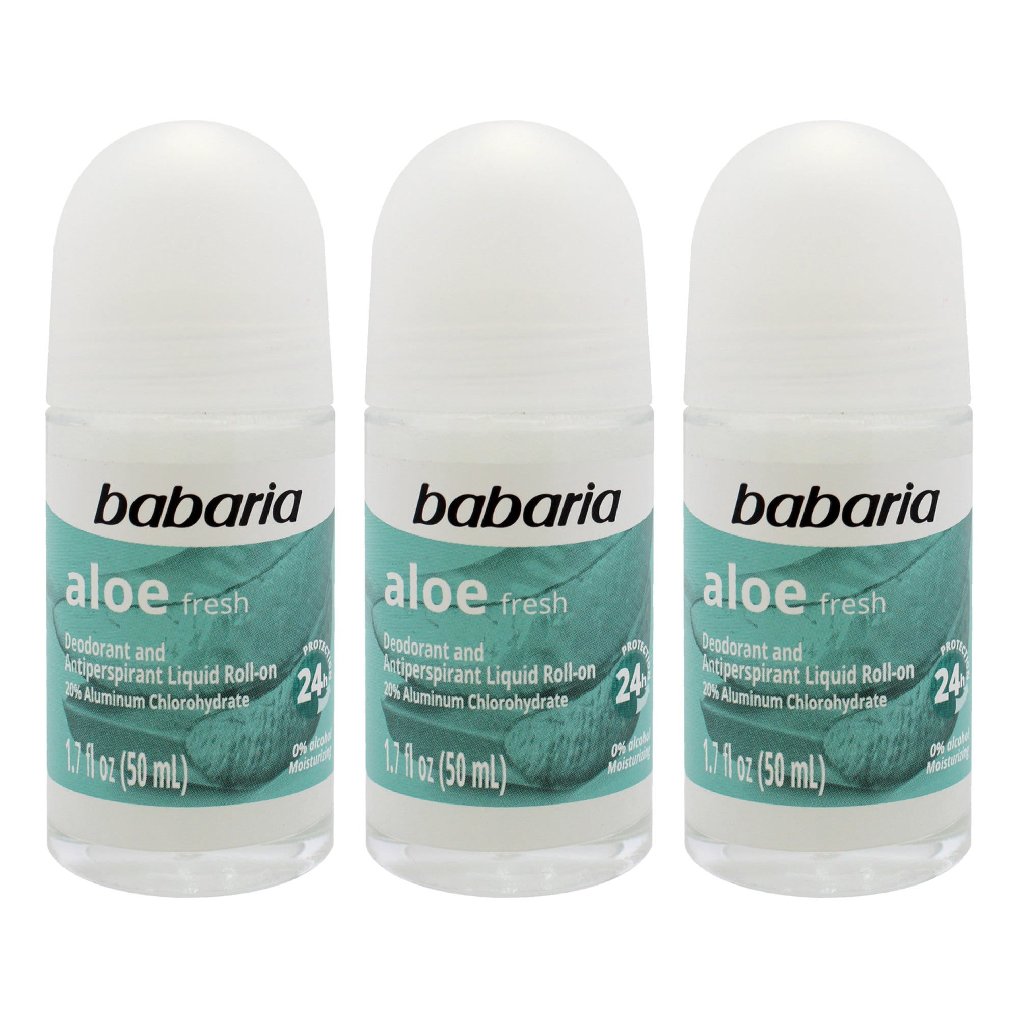 Babaria Aloe Fresh 24H Protection Deodorant and Antiperpirant - Pack of 3 -Thefragrancemart.com