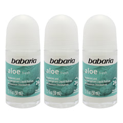 Babaria Aloe Fresh 24H Protection Deodorant and Antiperpirant - Pack of 3 -Thefragrancemart.com