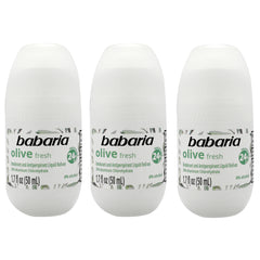 Babaria Roll-On Deodorant - Olive Oil - Pack of 3 -Thefragrancemart.com